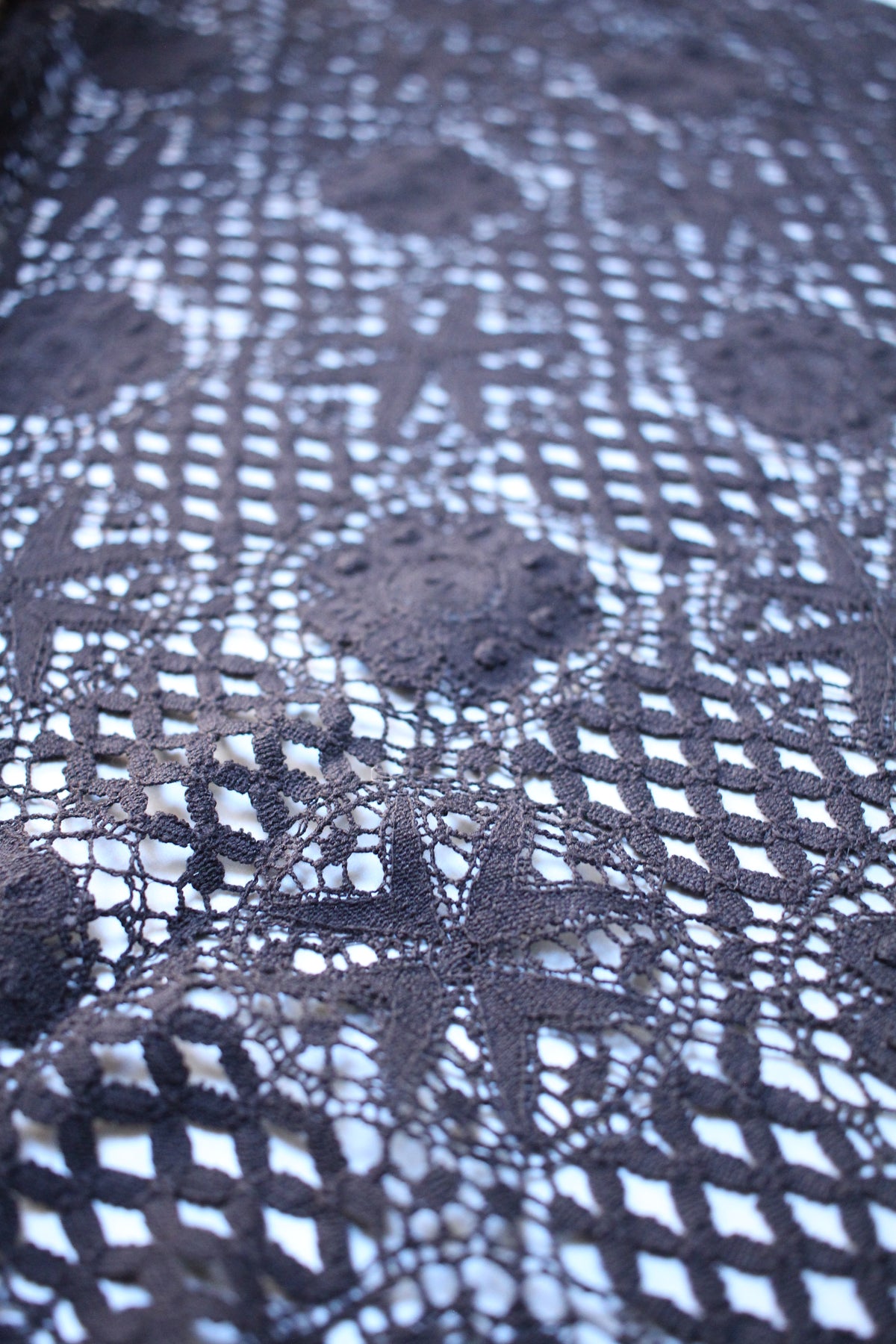 Black Nottingham Cluny Lace Fabric- Liturgical Ecclesiastical- 140cm Wide