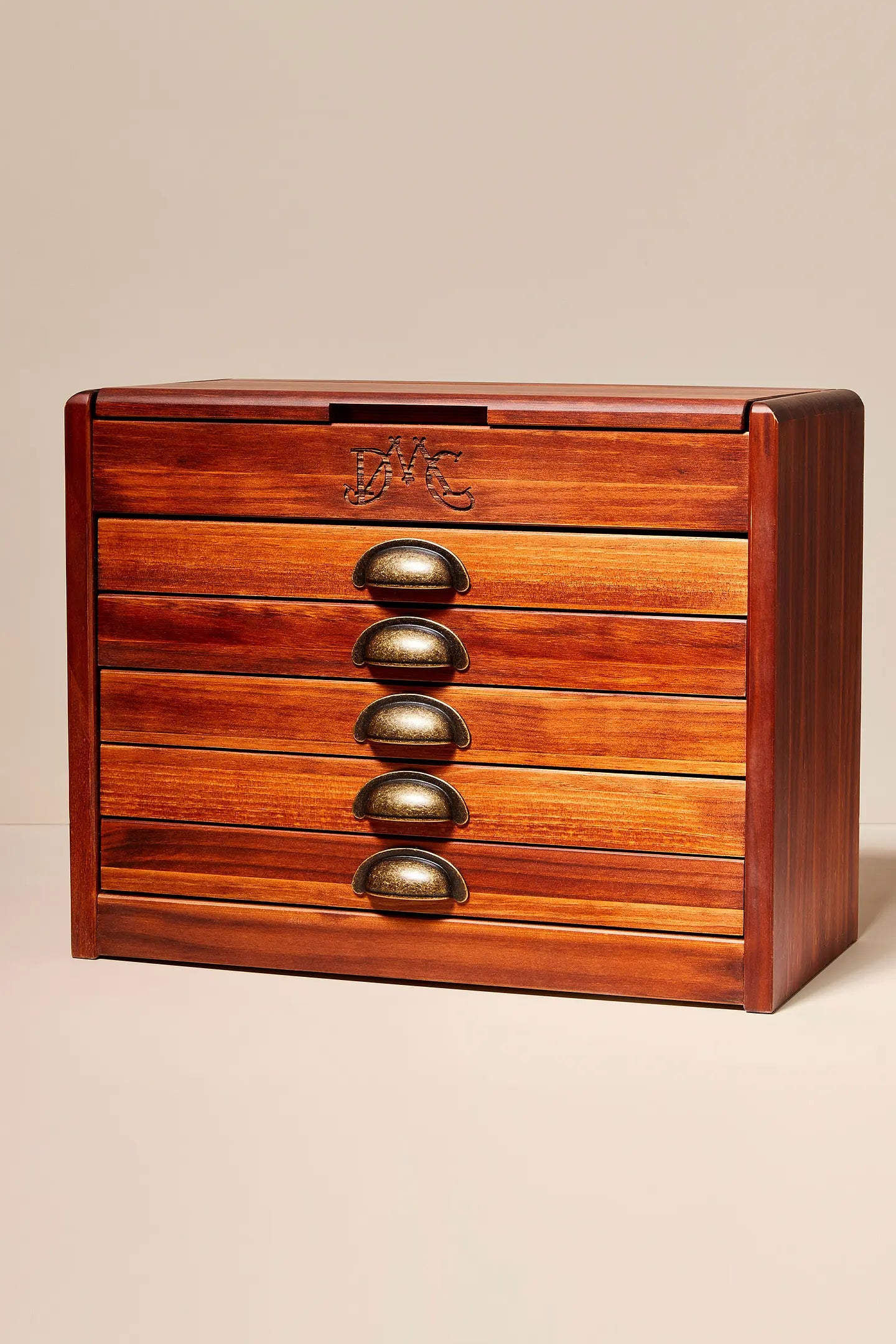 DMC Wooden Collectors Box with 500 Cotton Mouliné Threads