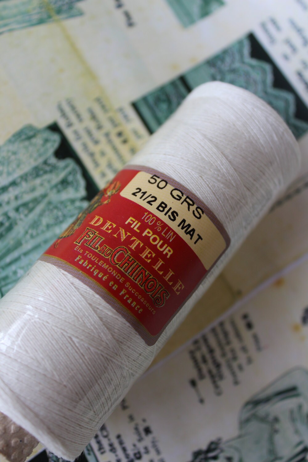 Sajou Ecru Matt Linen Fil au Chinois Lace Making Thread- All Sizes- 18-60