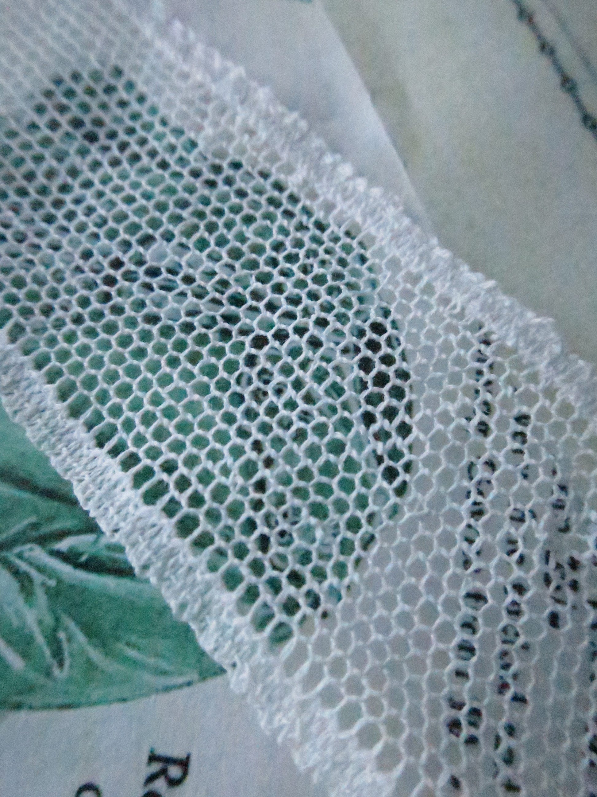 Off White English Nottingham Lace- Plain Net Insertion- 2.5 cm
