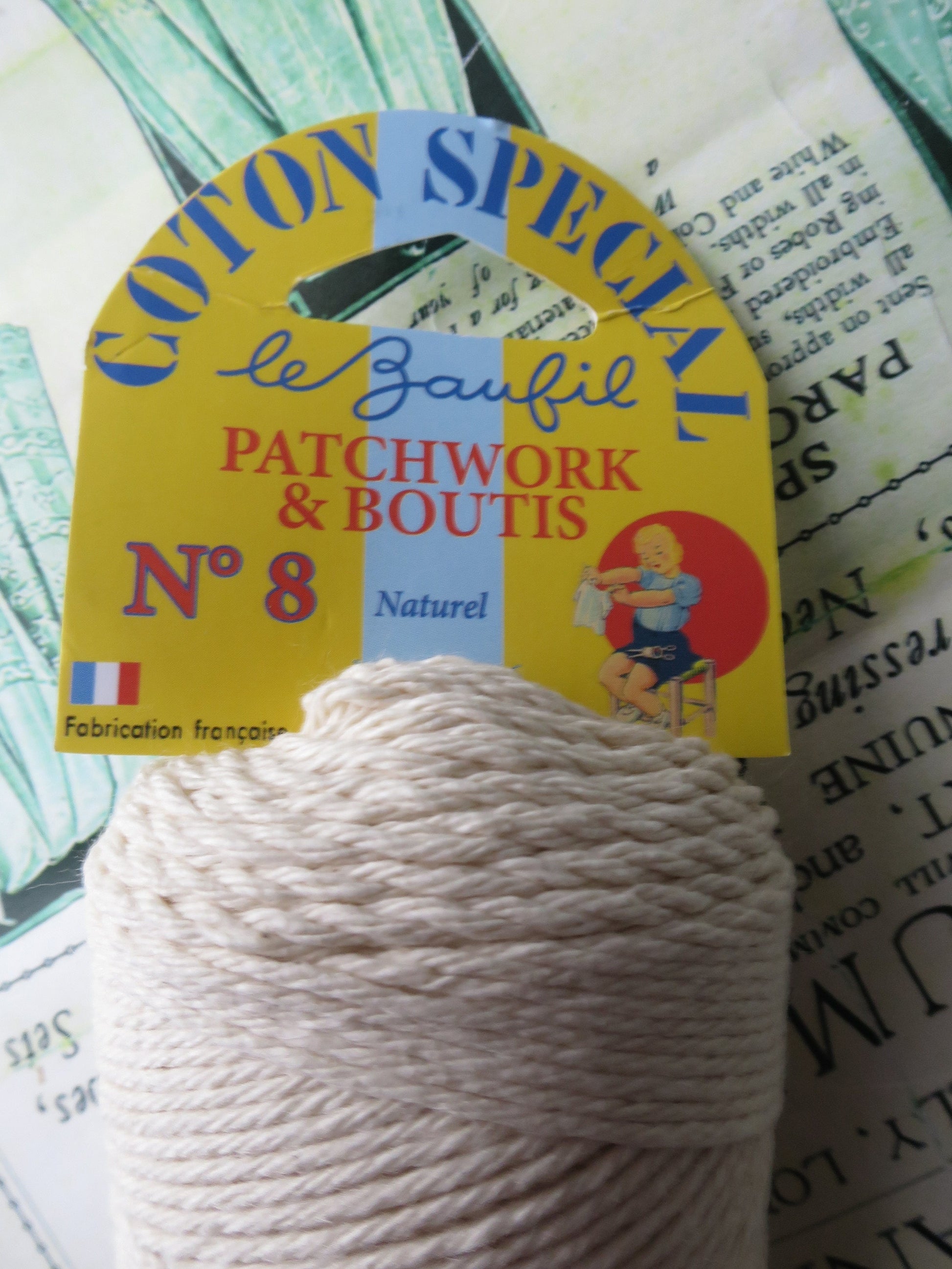 Le Baufil No. 8 Ecru Cotton Boutis & Patchwork Yarn