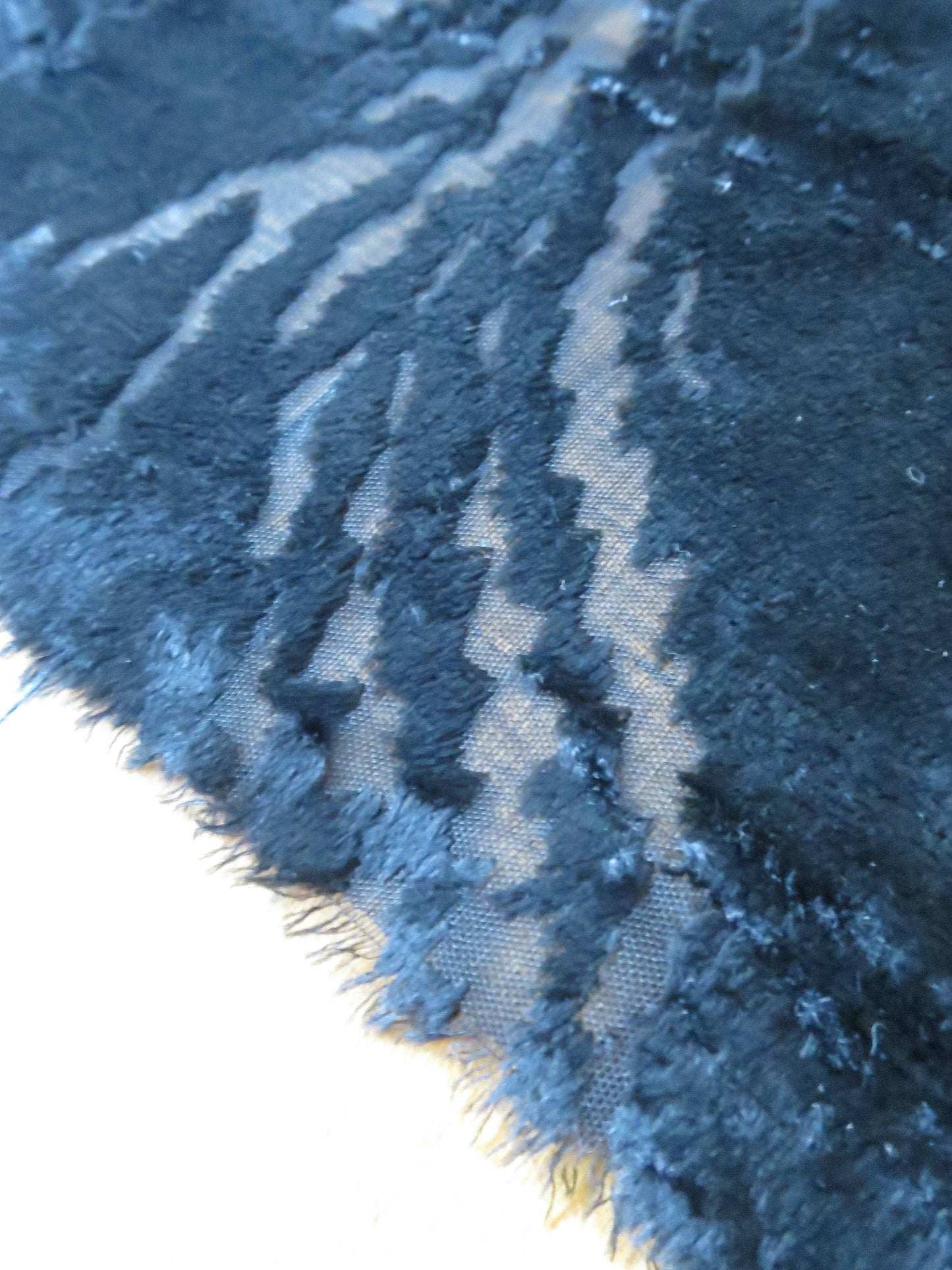 Antique Art Deco Faux Silk Velvet Devore Fabric- 90 x 310 cm