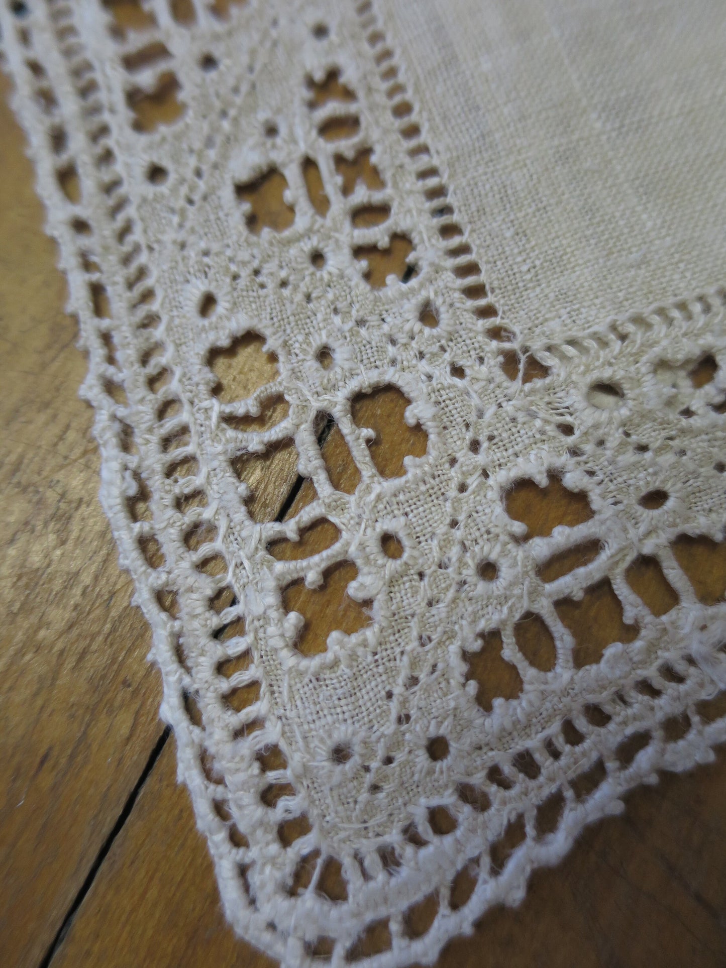 Antique Edwardian Irish Linen Mats- Hand Worked Lefkara Embroidery