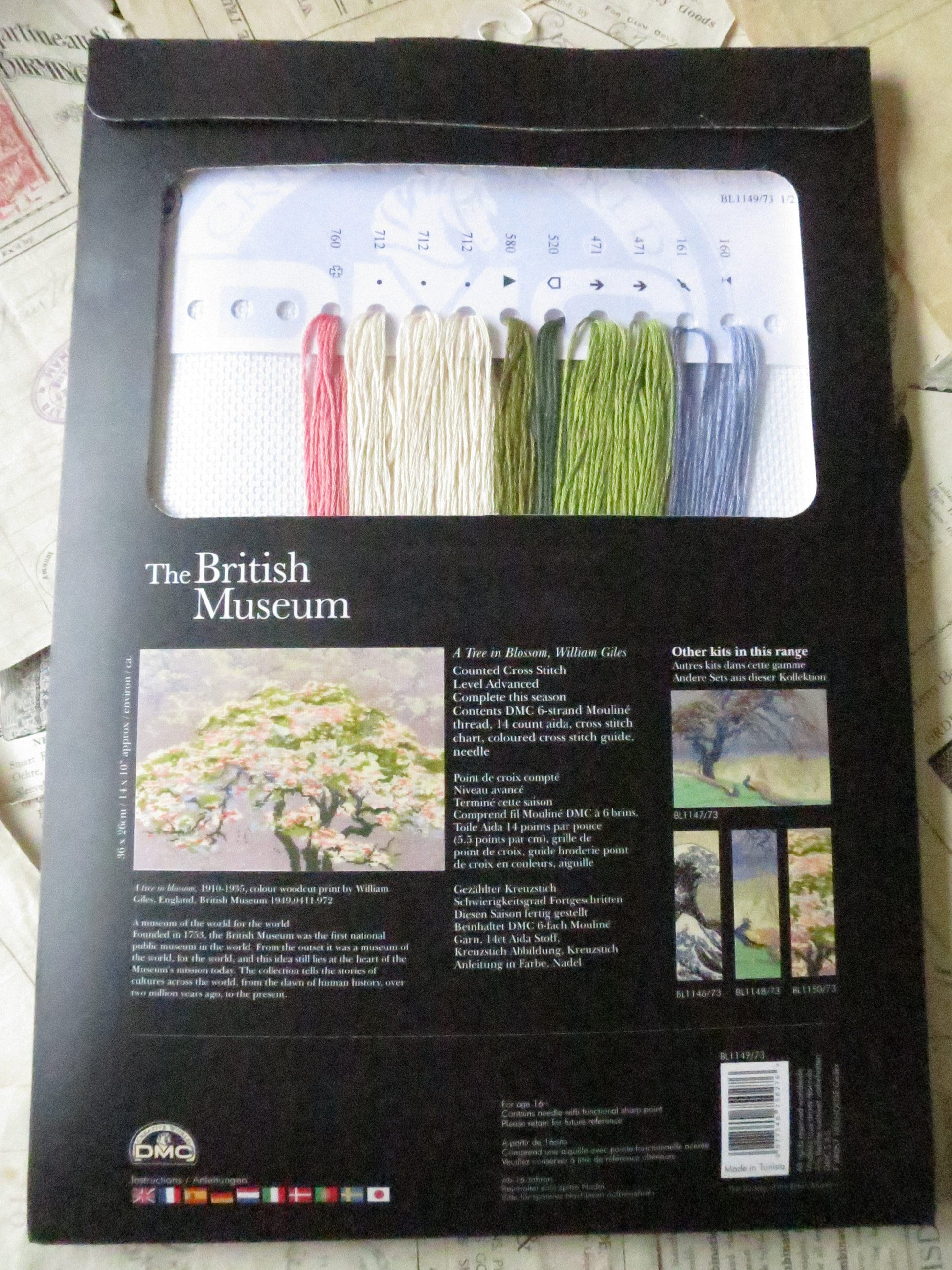 The British Museum 'A Tree in Blossom' William Giles- Cross Stitch Embroidery Kit
