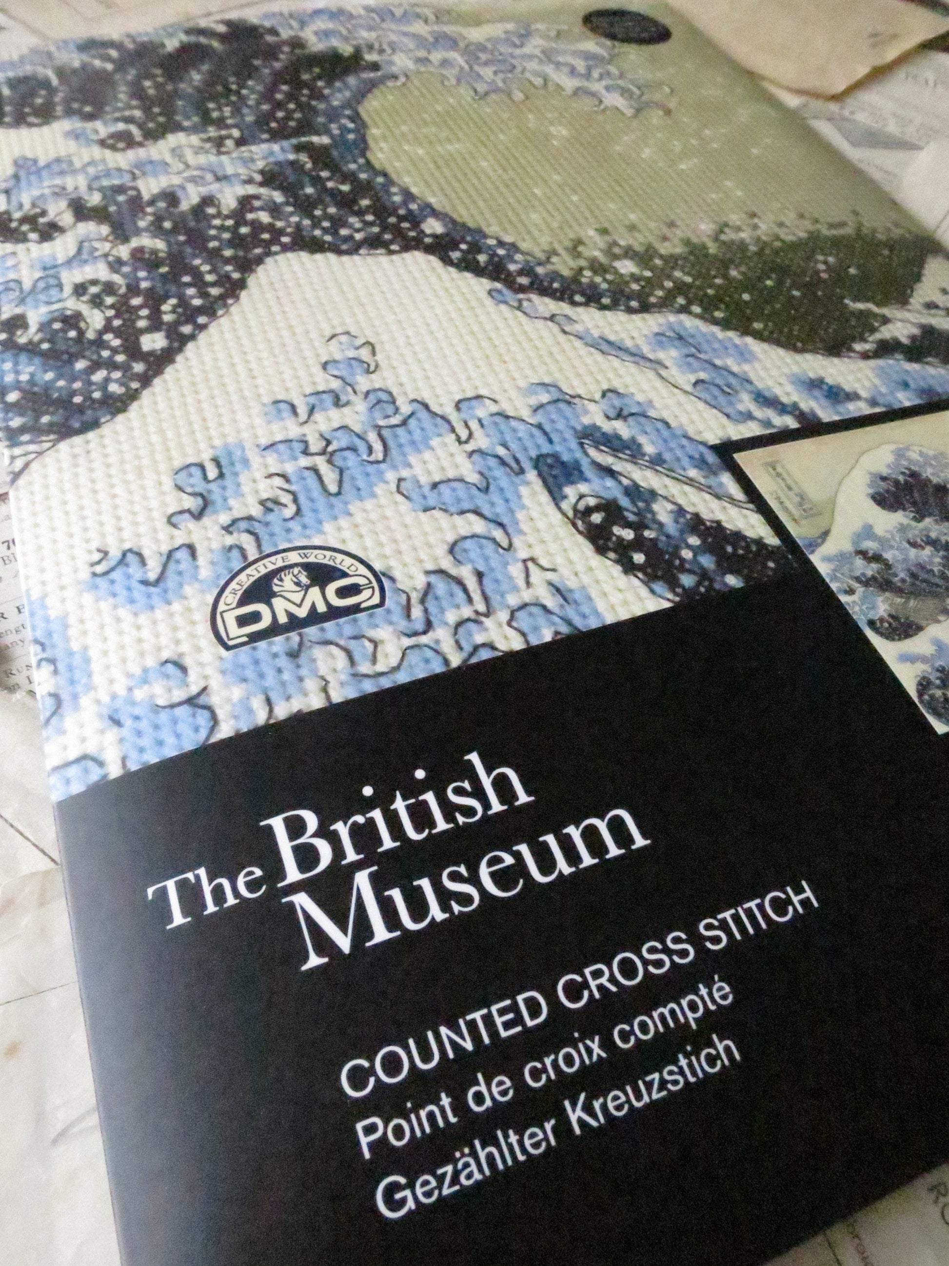 The British Museum 'The Great Wave' Katsushika Hokusai- Cross Stitch Embroidery Kit