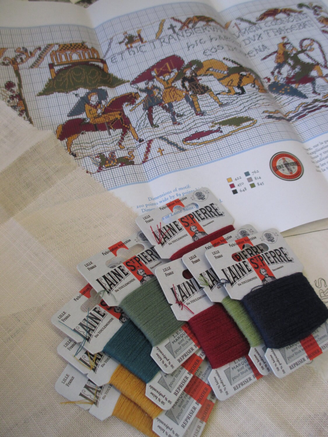 Sajou Museum & Heritage Bayeux Tapestry Embroidery Kit- Crossing the Couesnon