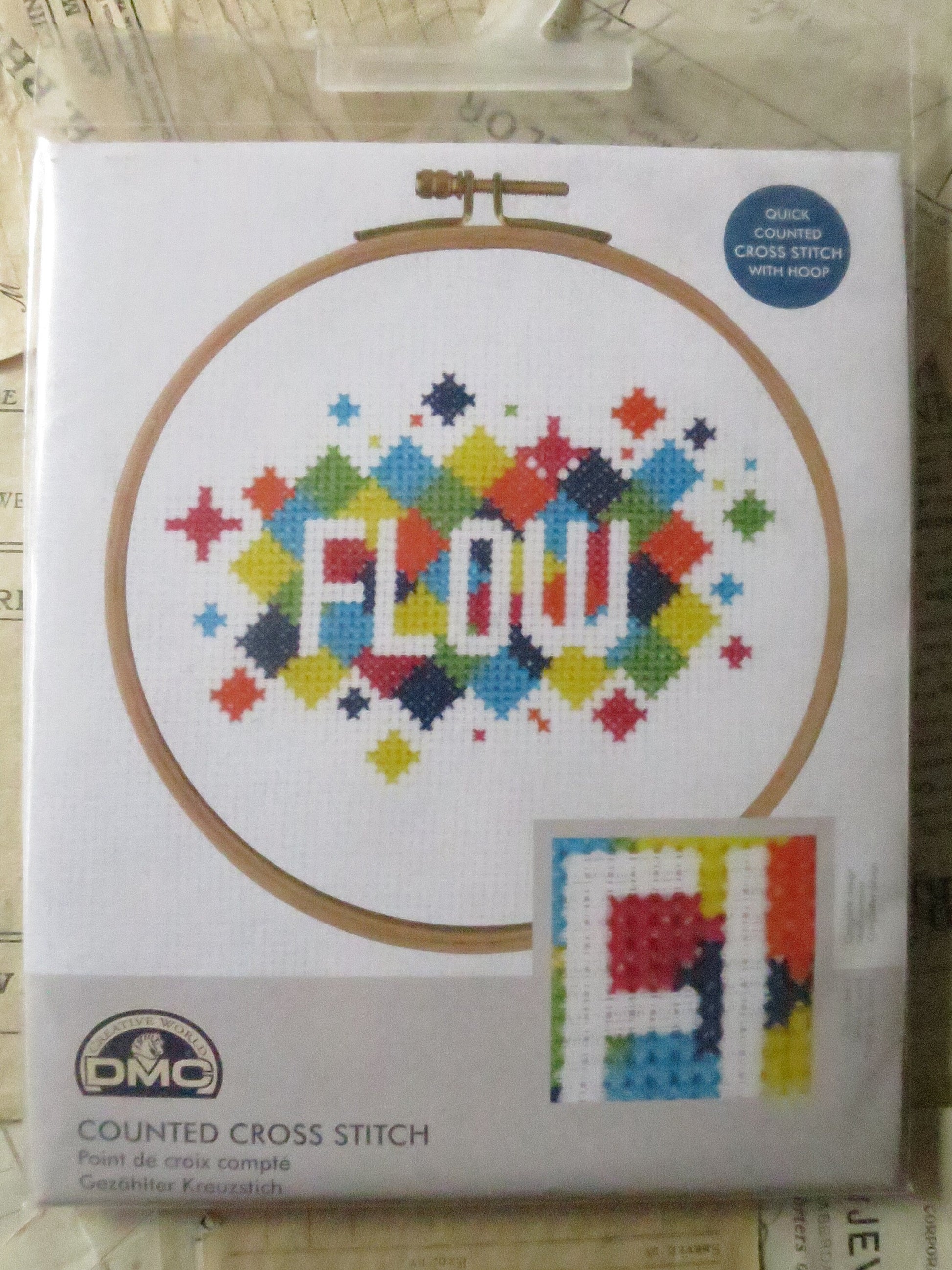 FLOW Cross Stitch Embroidery Kit DMC