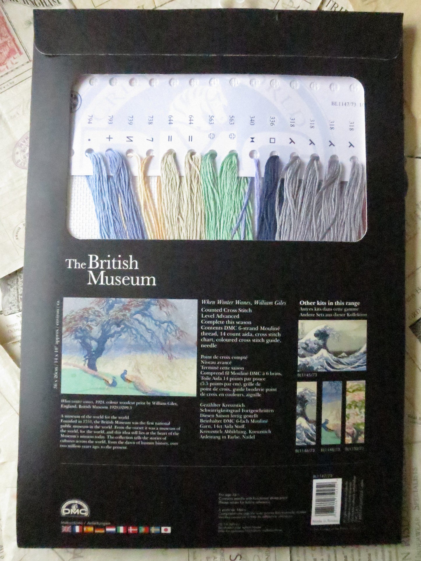 The British Museum 'When Winter Wanes' William Giles- Cross Stitch Embroidery Kit