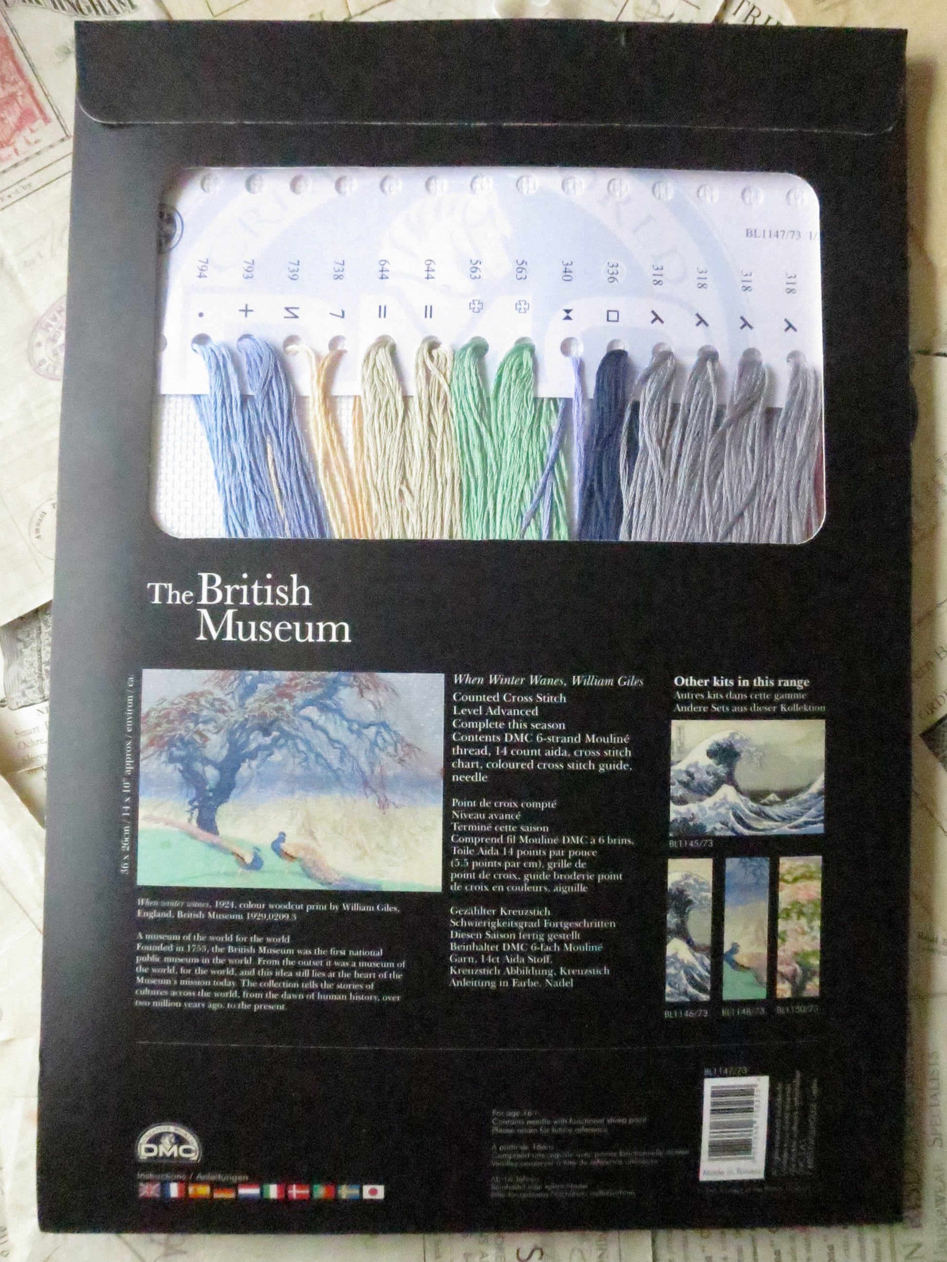 The British Museum 'When Winter Wanes' William Giles- Cross Stitch Embroidery Kit