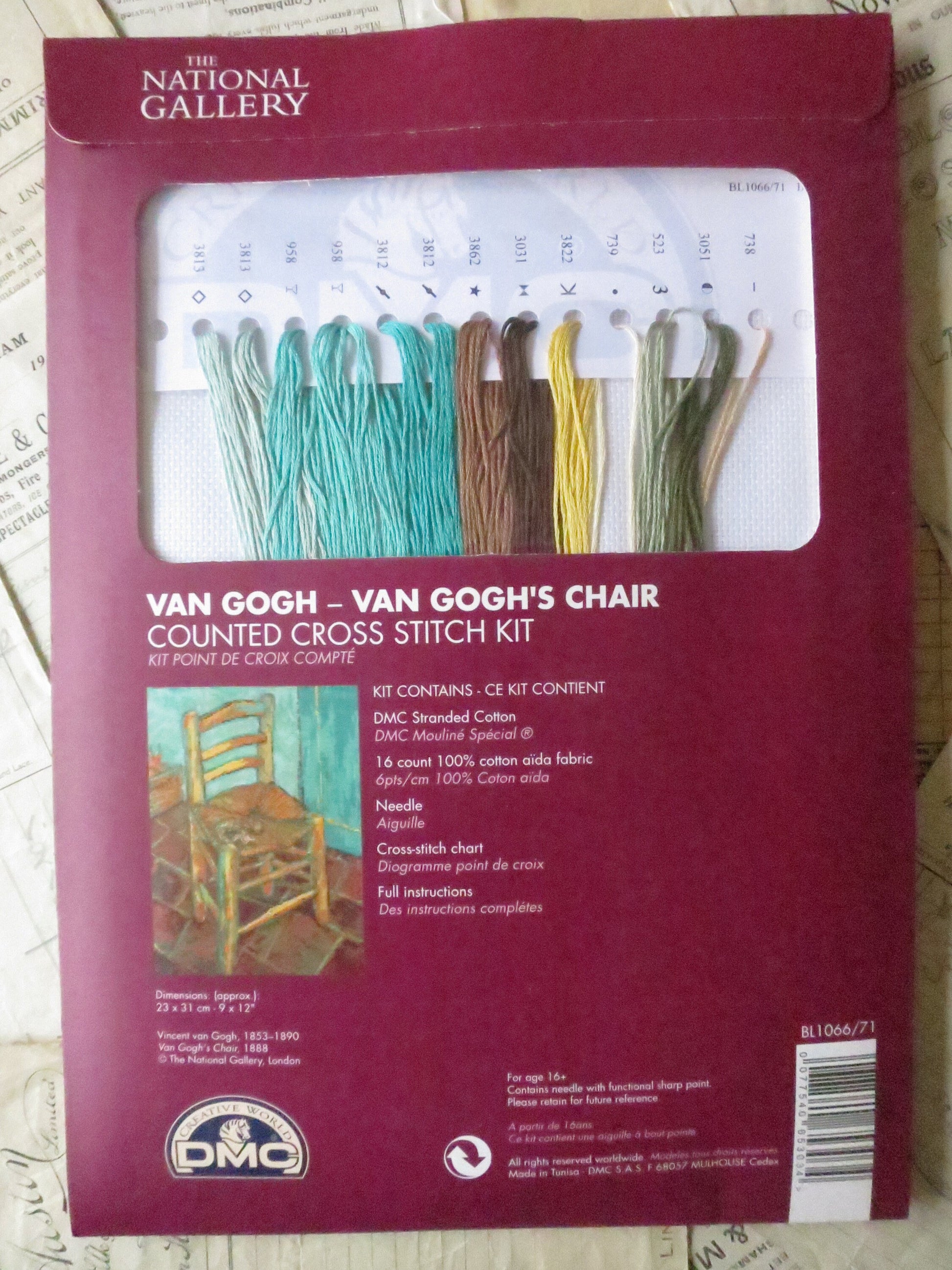The National Gallery 'Van Gogh's Chair' Van Gogh- Cross Stitch Embroidery Kit
