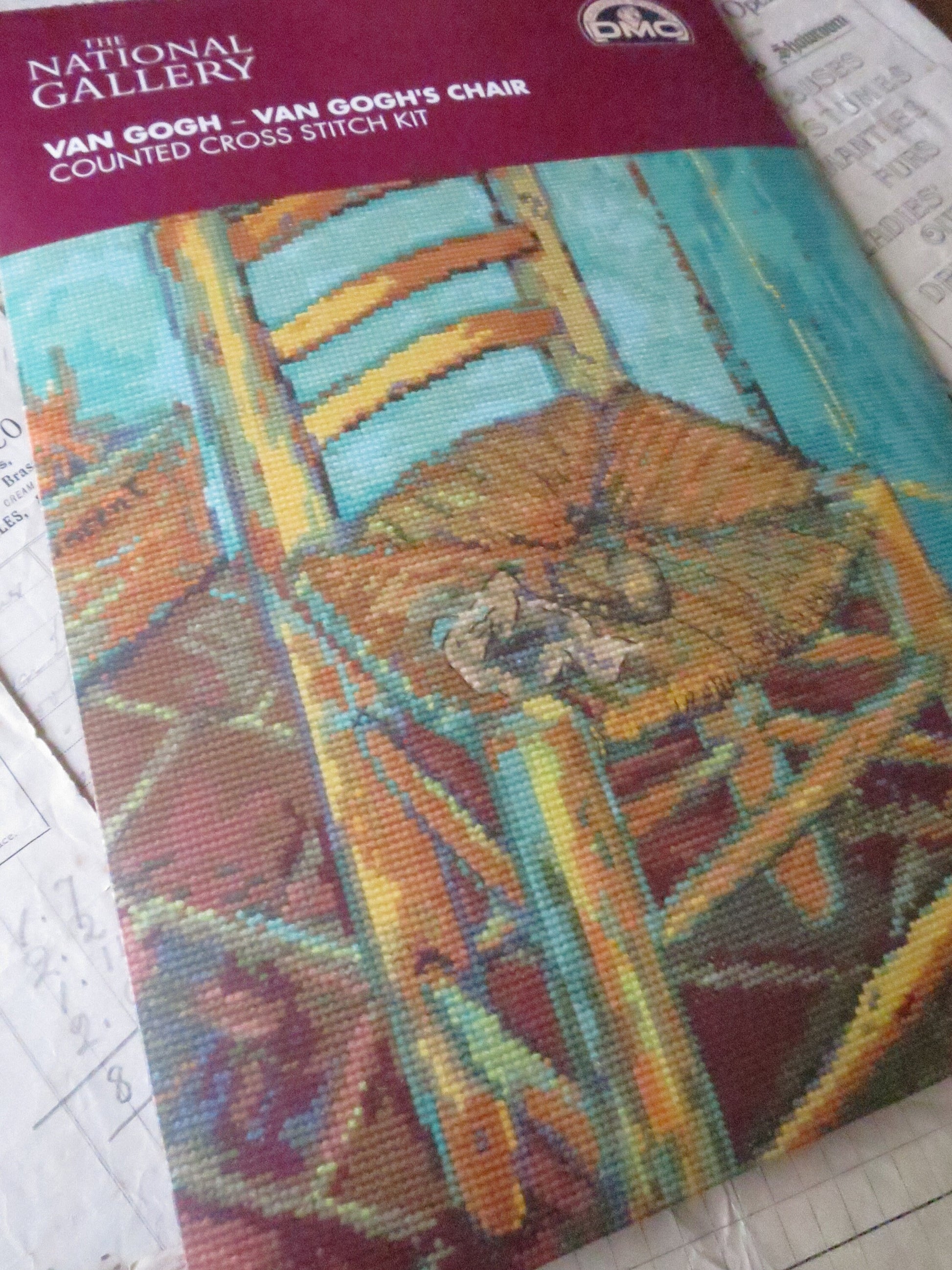 The National Gallery 'Van Gogh's Chair' Van Gogh- Cross Stitch Embroidery Kit