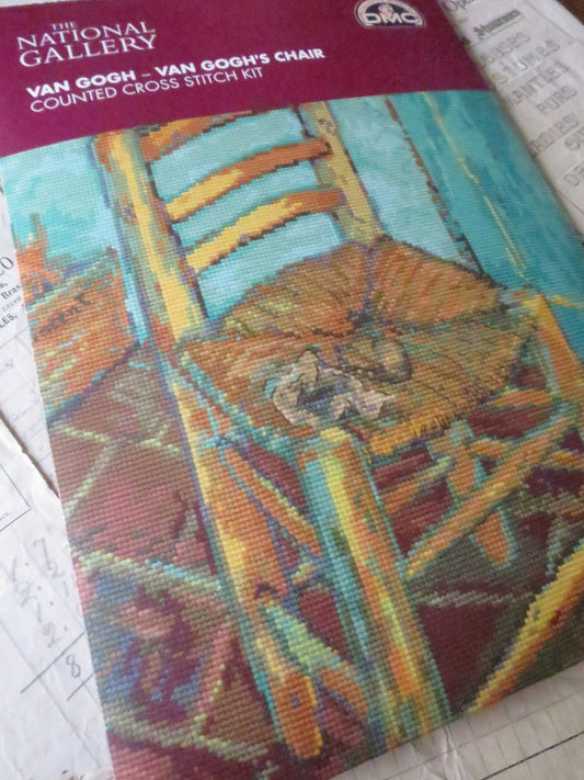 The National Gallery 'Van Gogh's Chair' Van Gogh- Cross Stitch Embroidery Kit