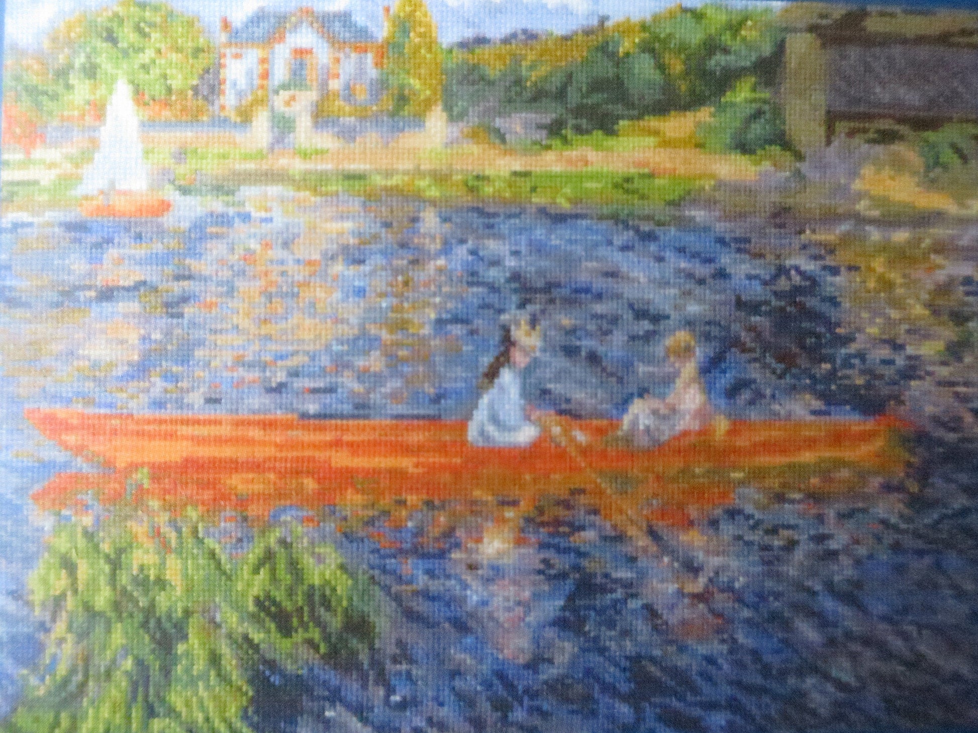 The National Gallery 'The Skiff' Renoir- Cross Stitch Embroidery Kit
