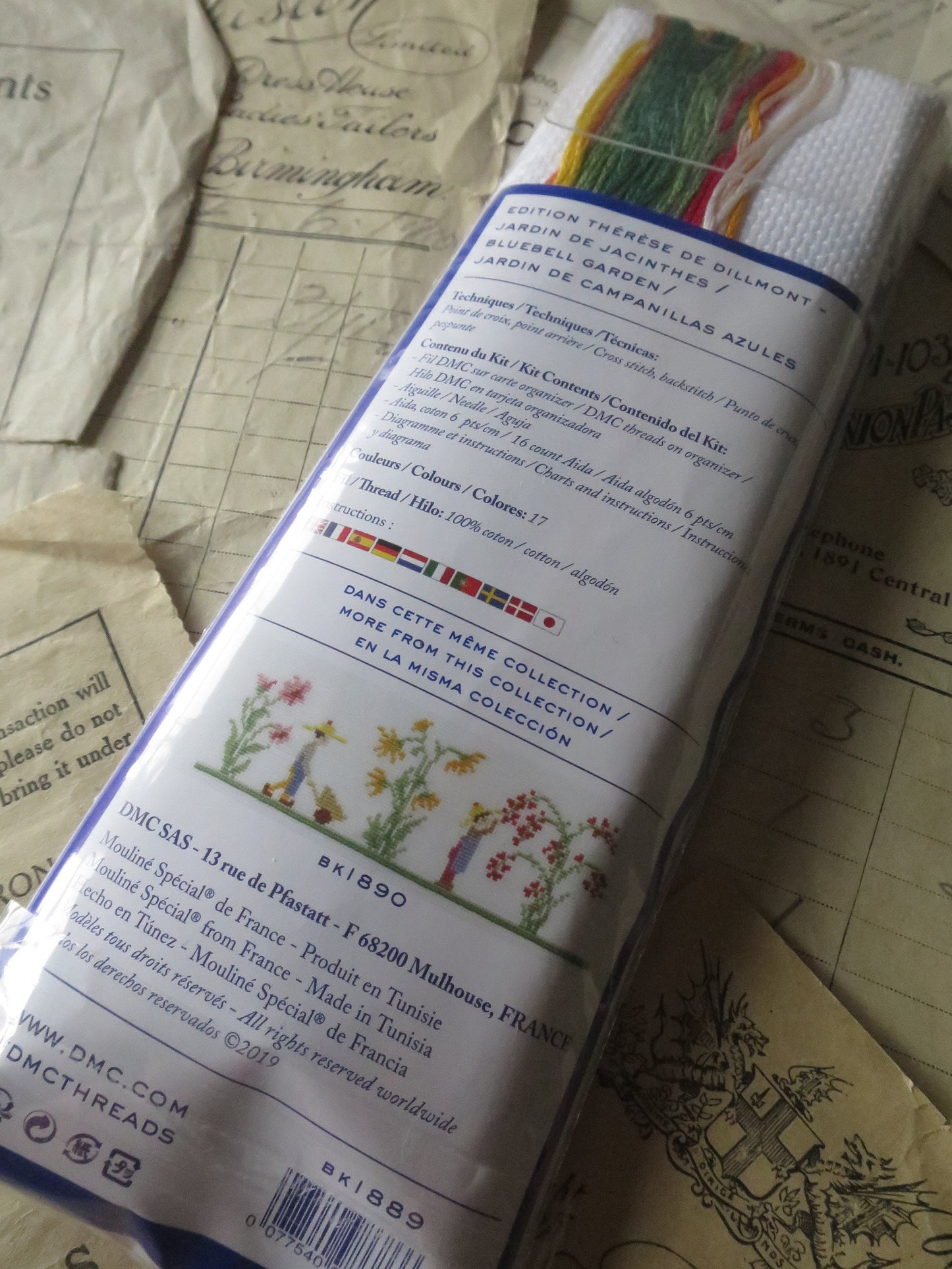 DMC Children's Hyacinth Garden Bookmark Cross Stitch Embroidery Kit