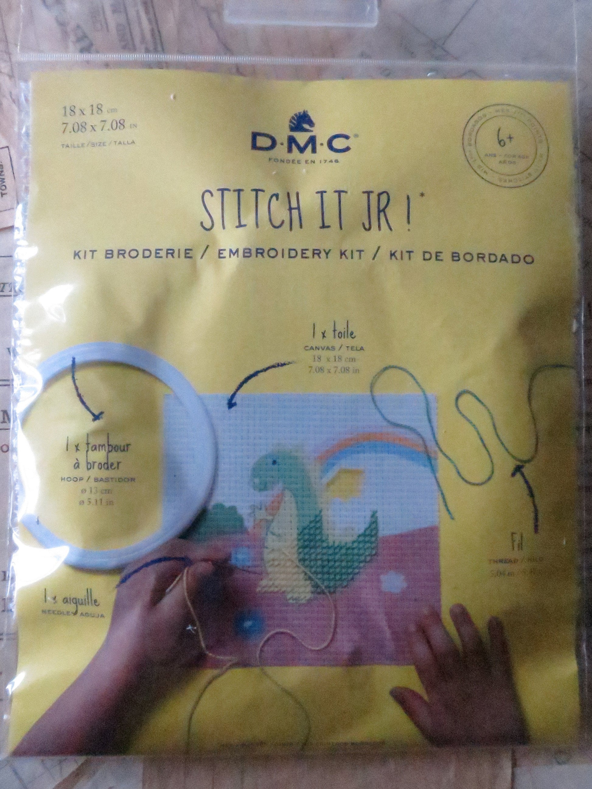 DMC Children's Stitch It JR Cross Stitch Embroidery Kit- The Dragon