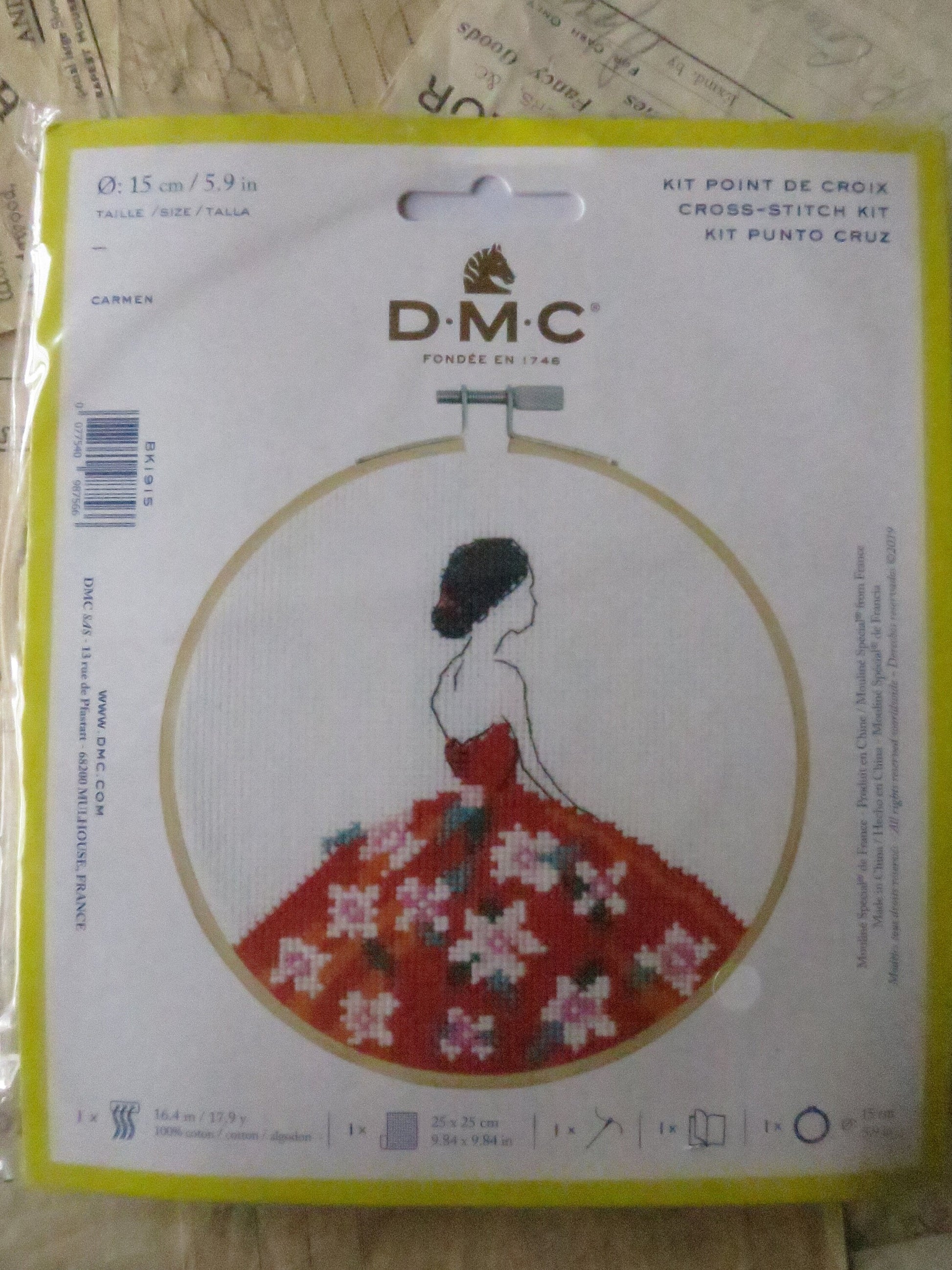 Carmen Folk Art Style Cross Stitch Embroidery Kit