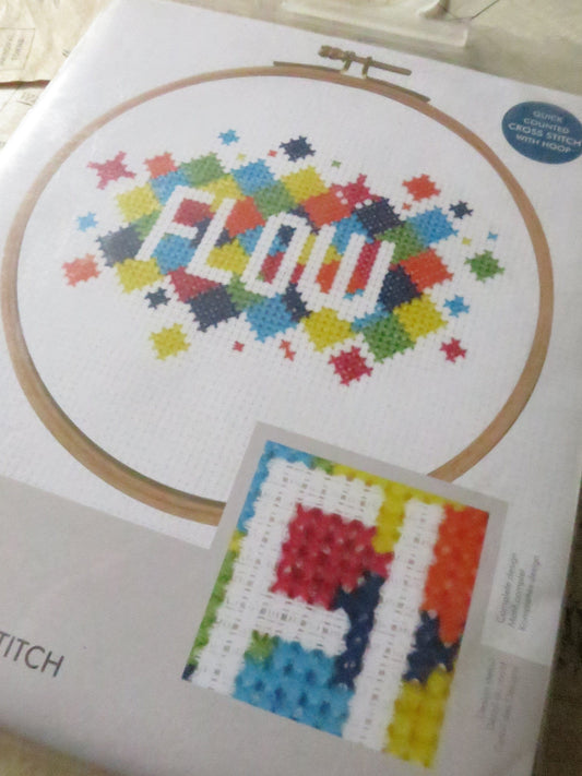 FLOW Cross Stitch Embroidery Kit DMC