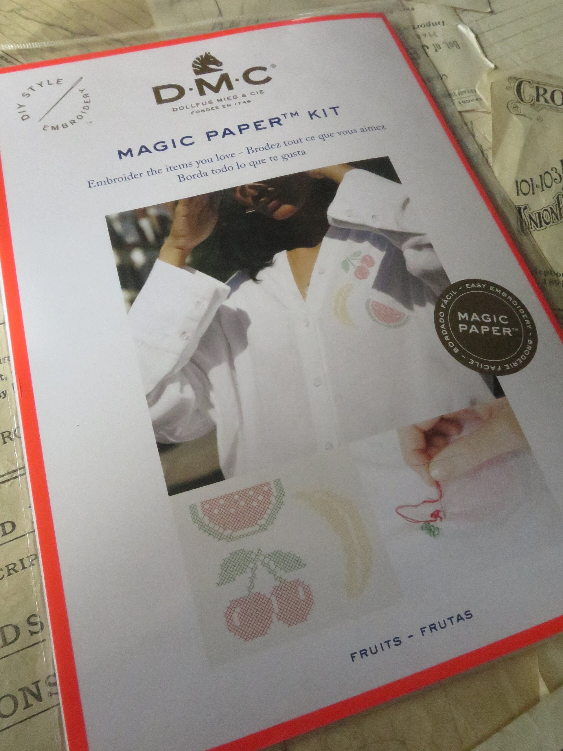 Fruits Collection Magic Paper Cross Stitch Embroidery Kit DMC