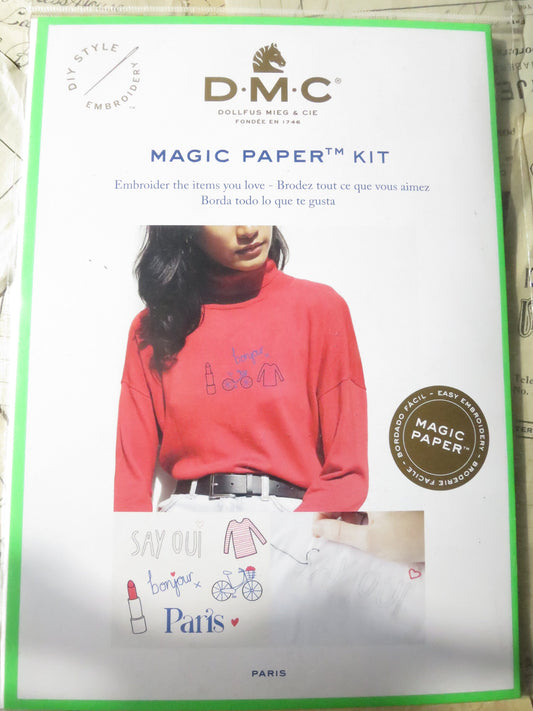 Paris Collection Magic Paper Embroidery Kit DMC