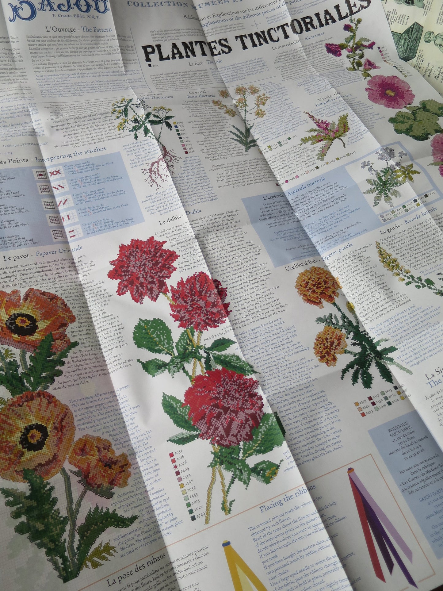 Sajou Museum & Heritage Gift Box Cross Stitch Kit- Tinctorial Plants
