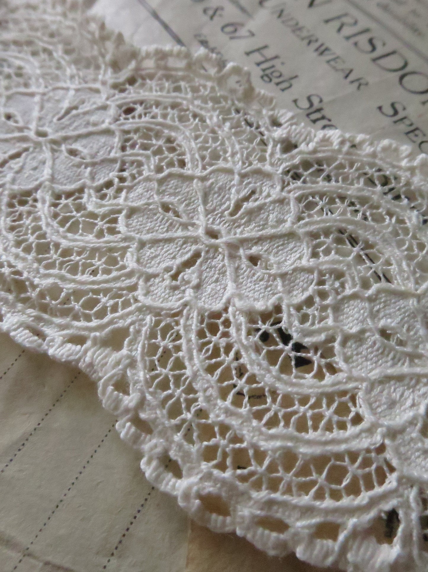 Ecru English Nottingham Lace- Raised Floral- Galloon- 5.5 cm