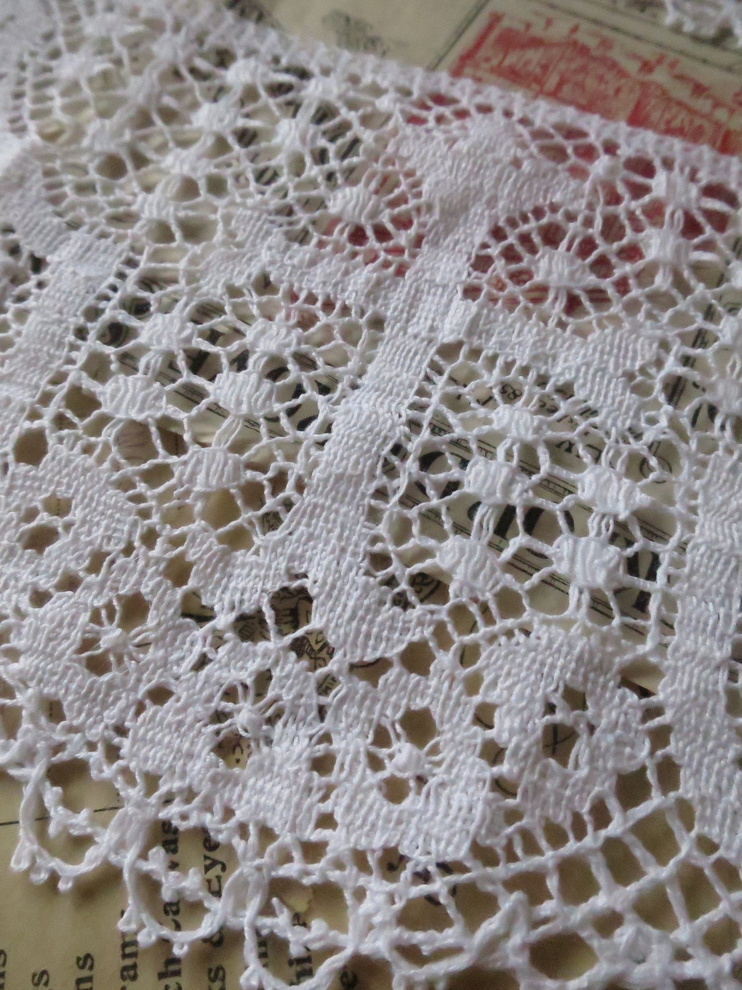 White English Nottingham Cluny Lace- Liturgical Ecclesiastical- 11.5 cm