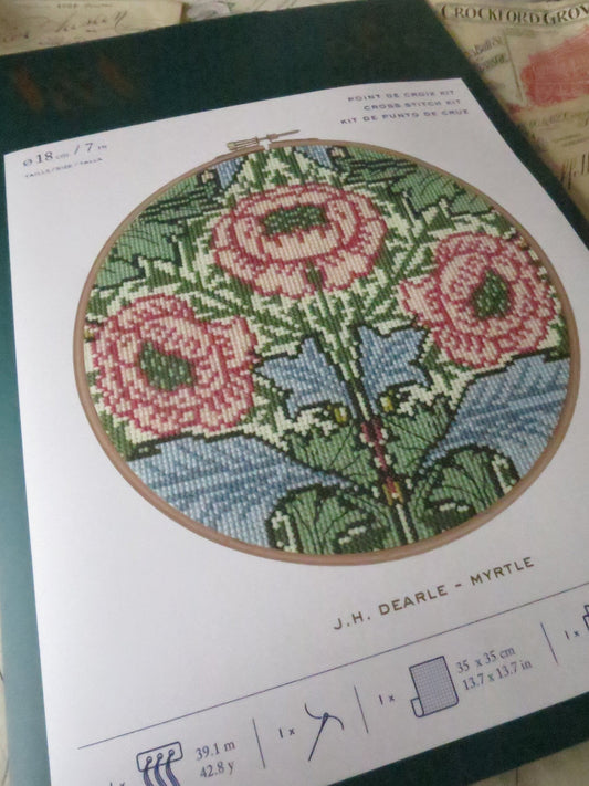 V&A J H Dearl 'Myrtle' Hoop Cross Stitch Embroidery Kit