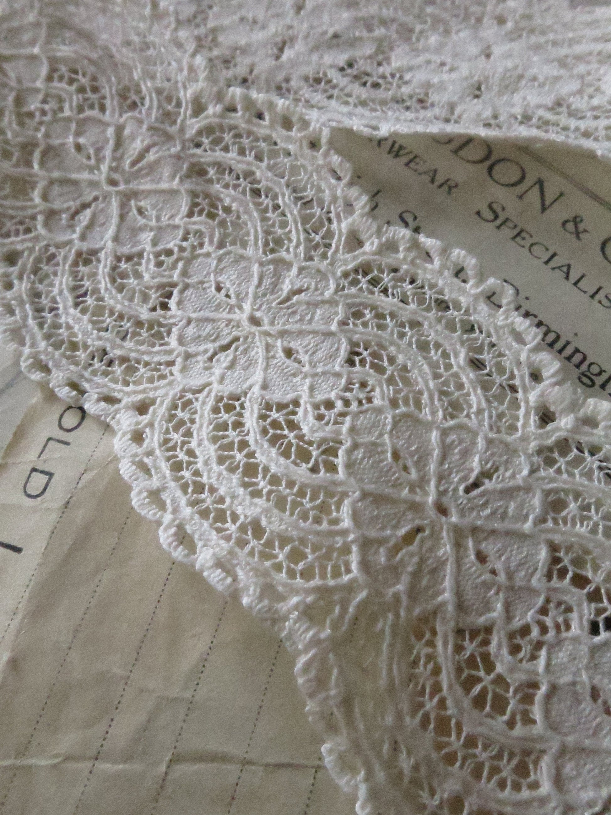 Ecru English Nottingham Lace- Raised Floral- Galloon- 5.5 cm