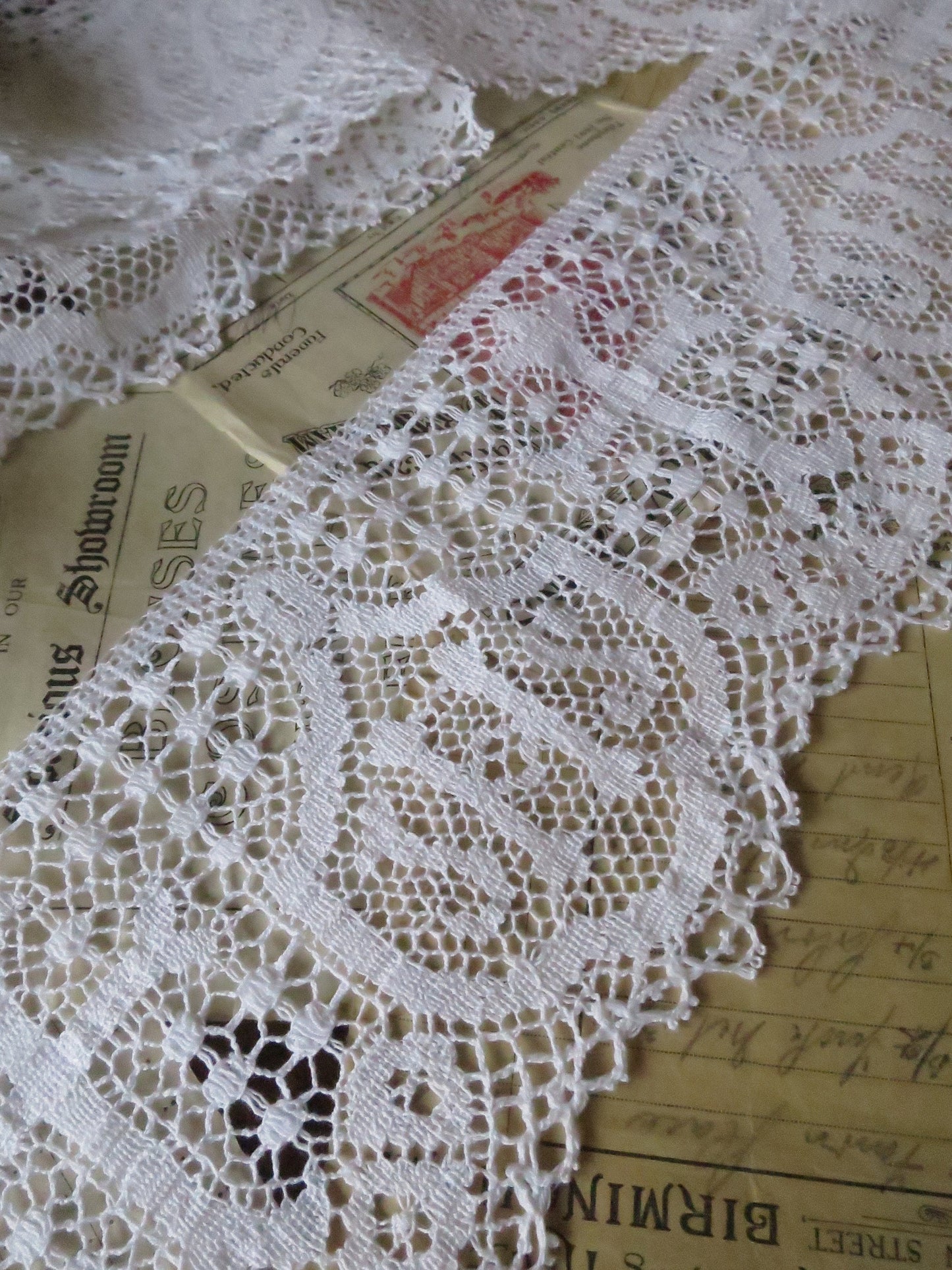 White English Nottingham Cluny Lace- Liturgical Ecclesiastical- 11.5 cm