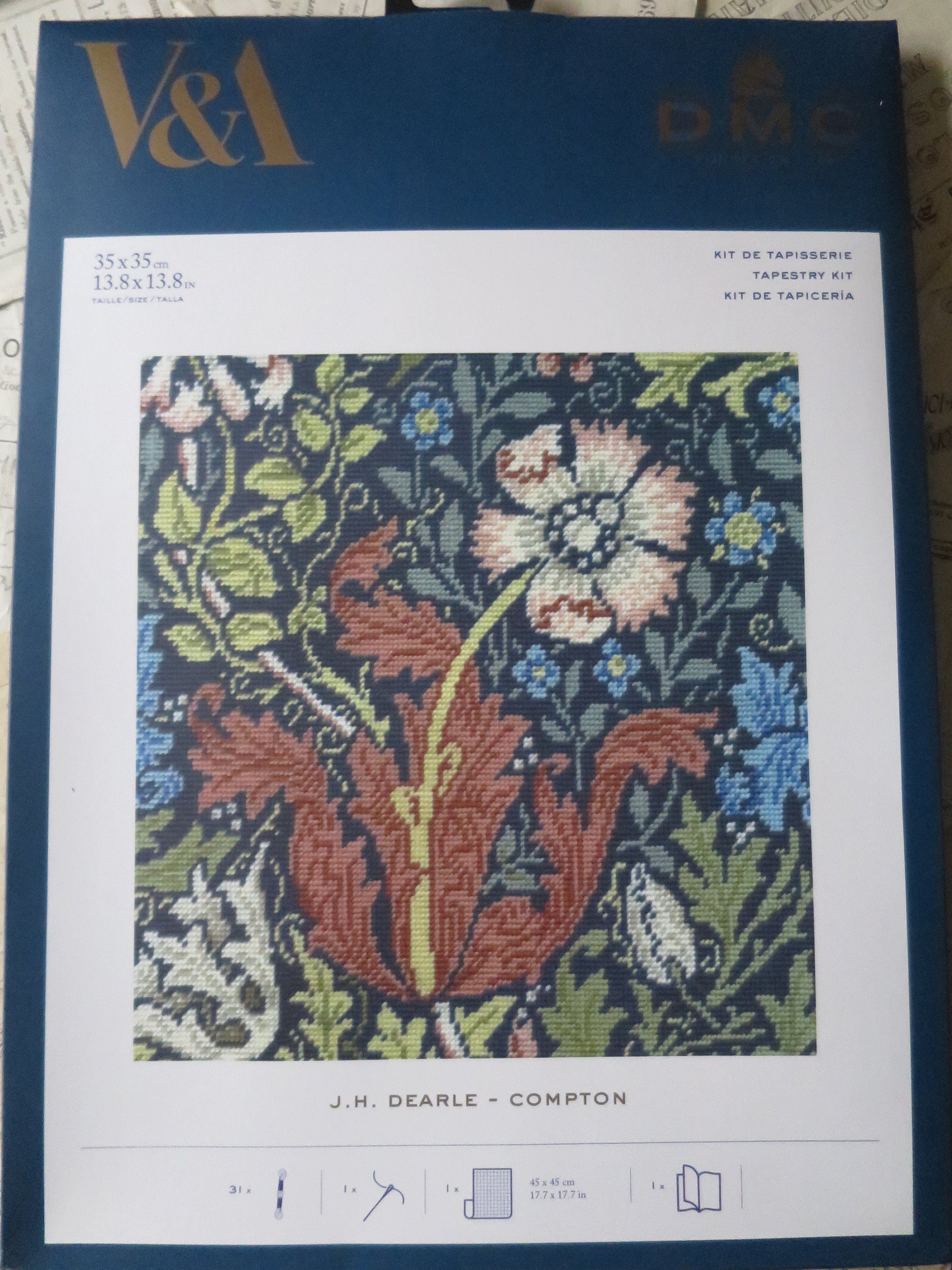 V&A J.H. Dearle 'Compton' Cushion Front Tapestry Kit