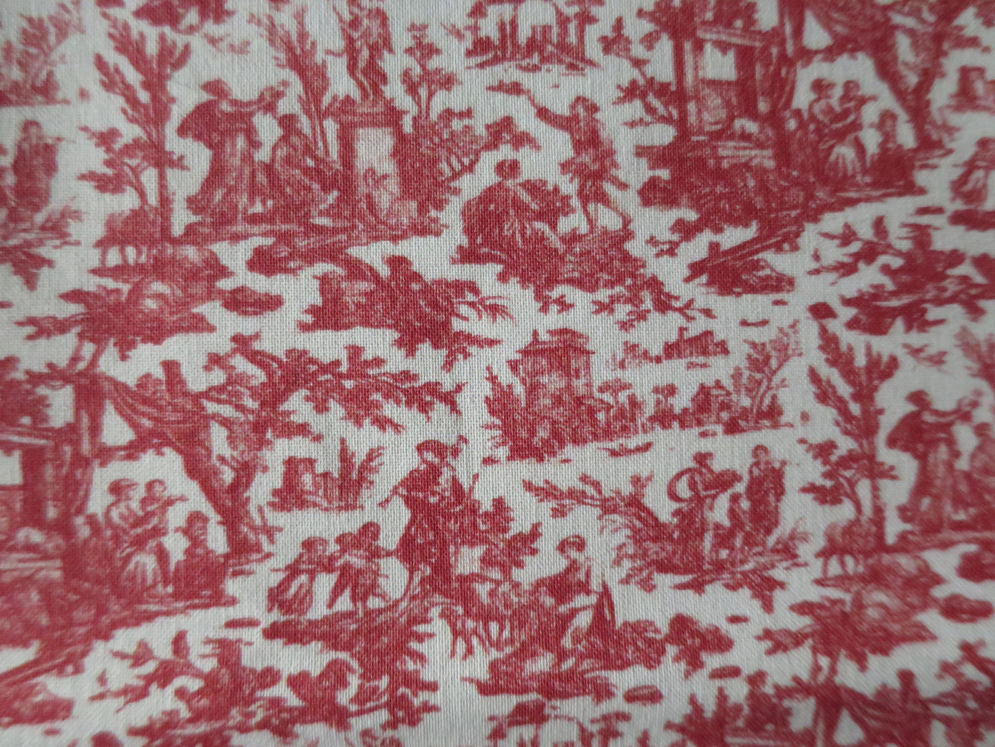 Sajou Fat Quarter Red Miniature L'offrand a l'Amour- Toile du Jouy- The Gift Of Love