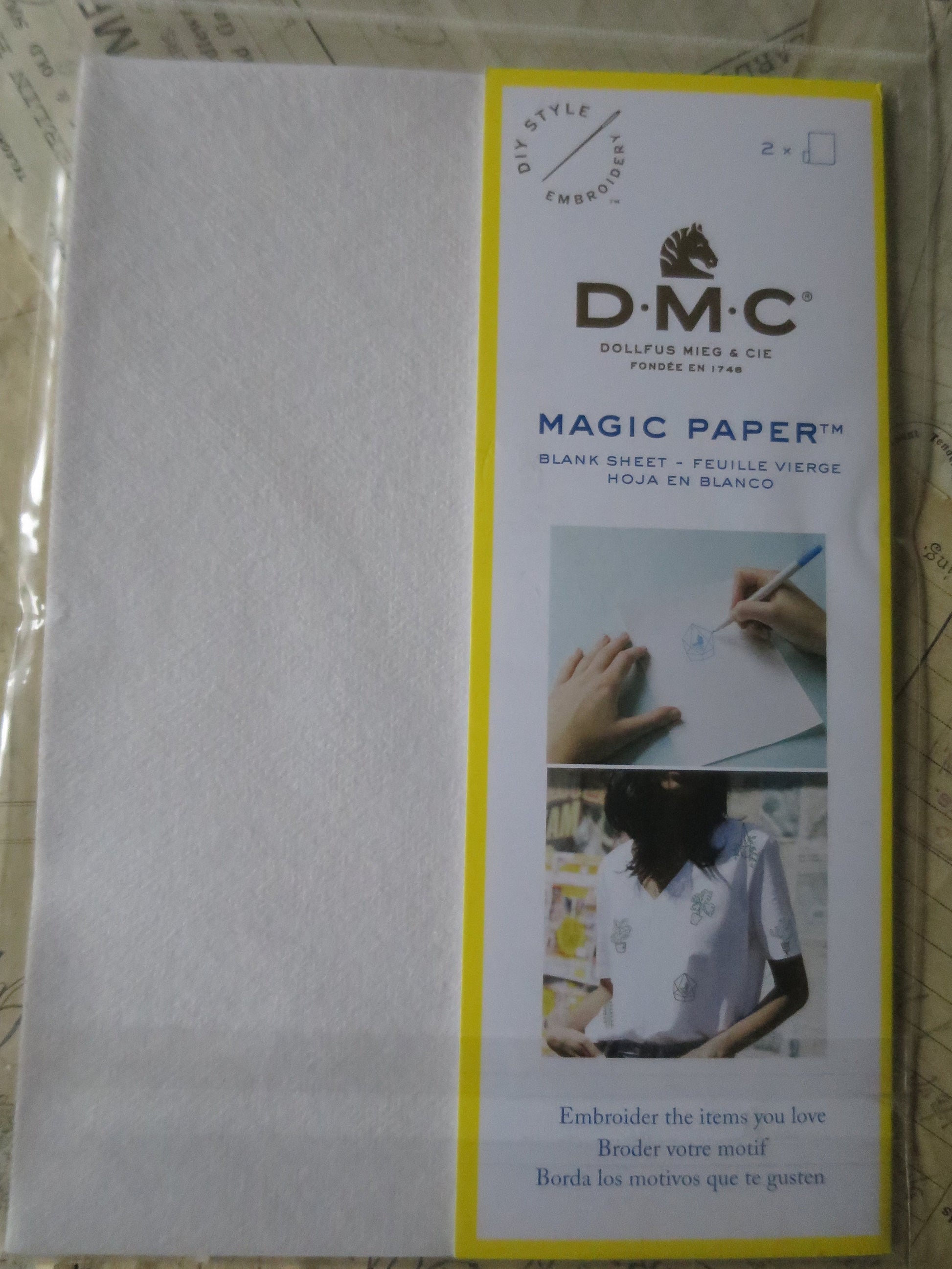 Create Your Own Embroidery Designs- Blank Magic Paper