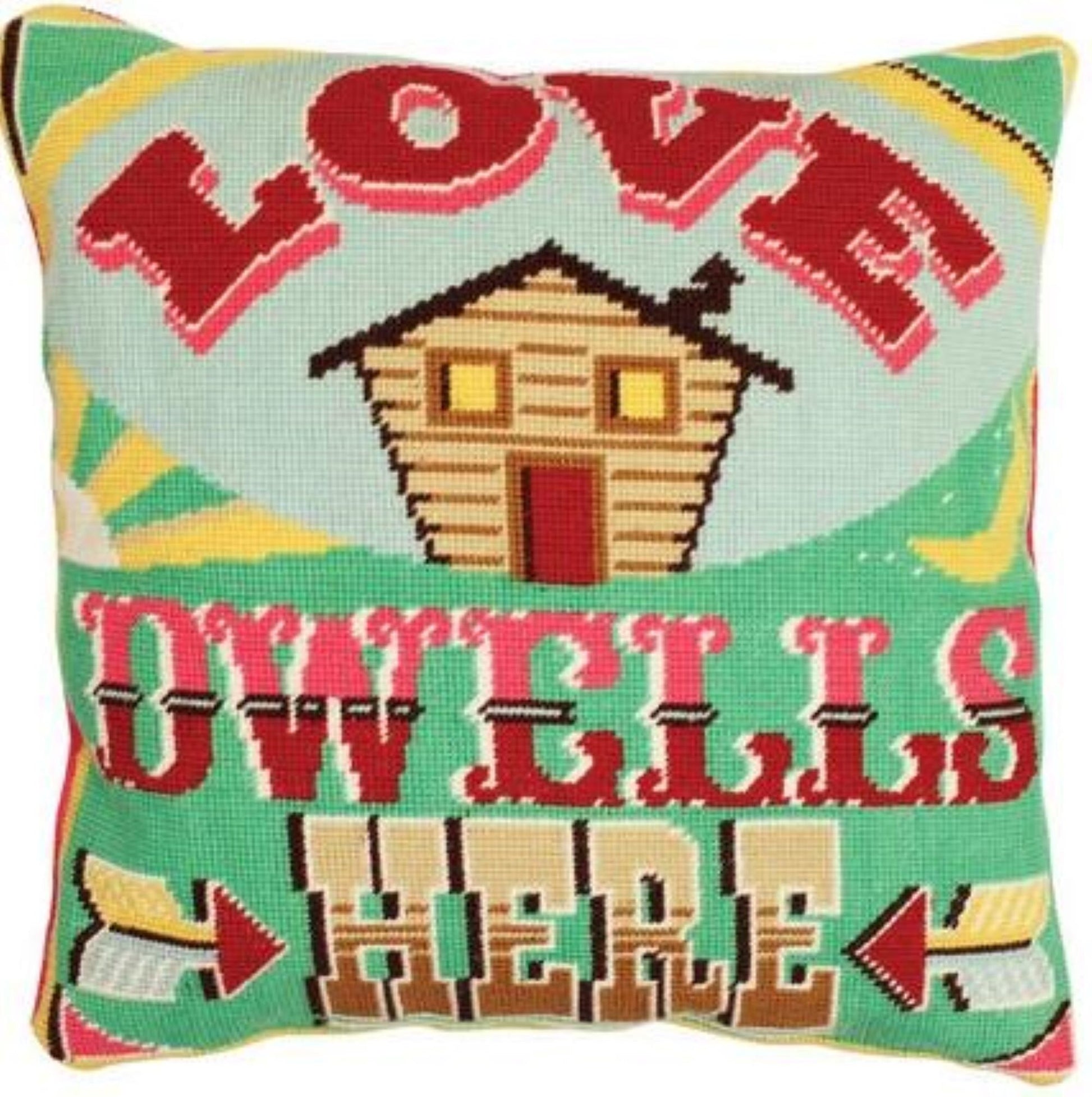 Love Dwells Here Cushion Front Tapestry Kit- Emily Peacock for DMC