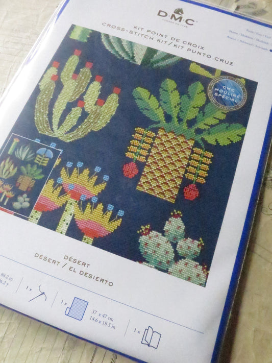 Botanical Desert Cross Stitch Embroidery Kit DMC