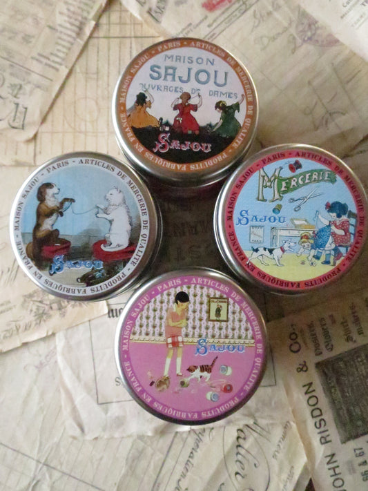 Sajou Scented Candles in Haberdashery Tins