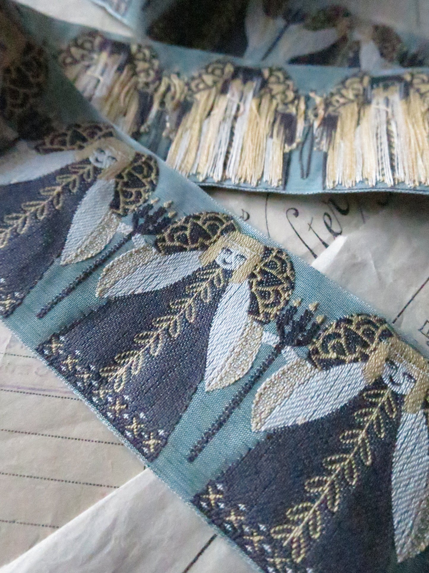 Angels 50 mm Liturgical Jacquard Woven Ribbon