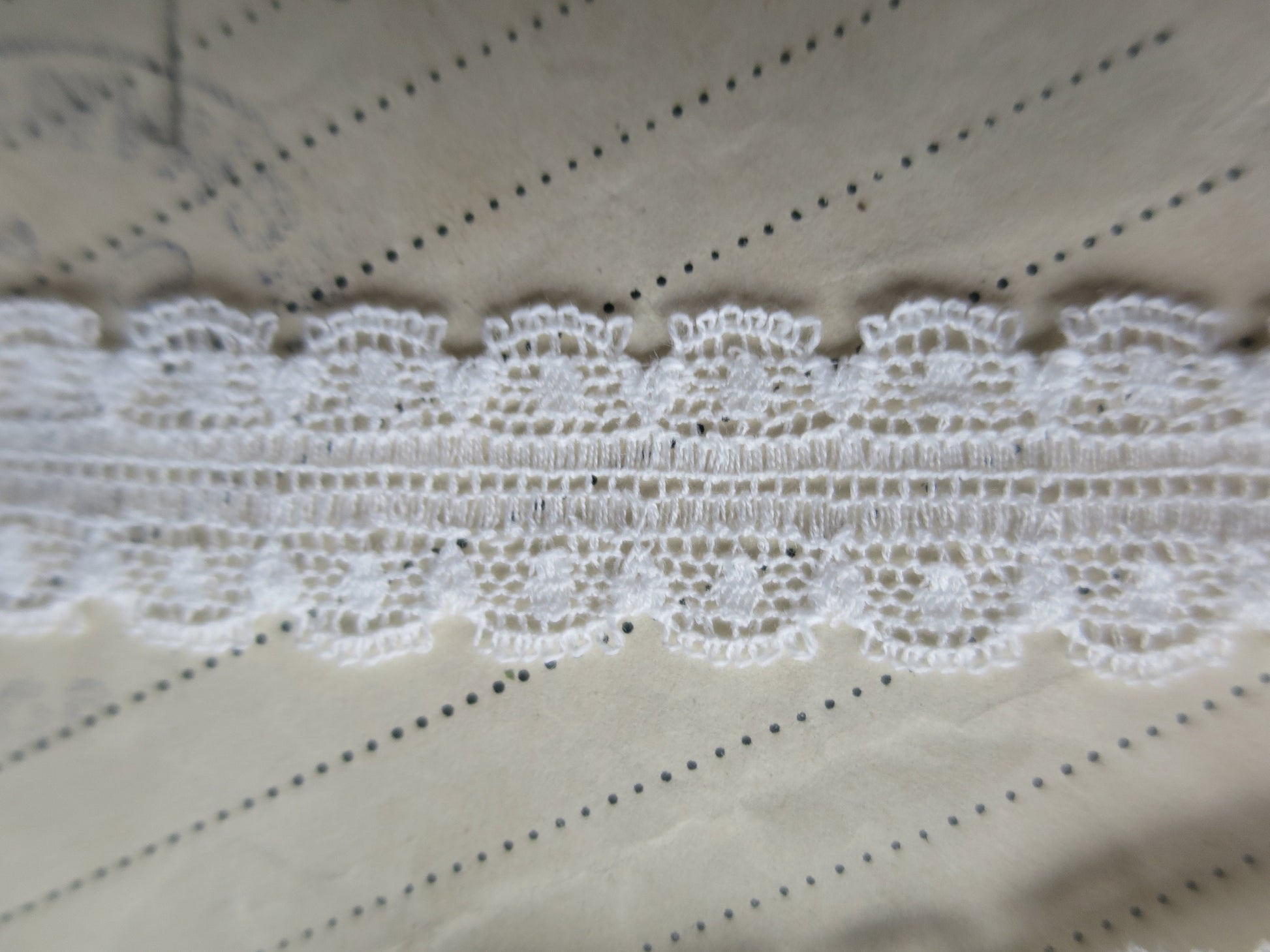 White English Nottingham Lace- Scallops Point Lace- Galloon- 1.7 cm