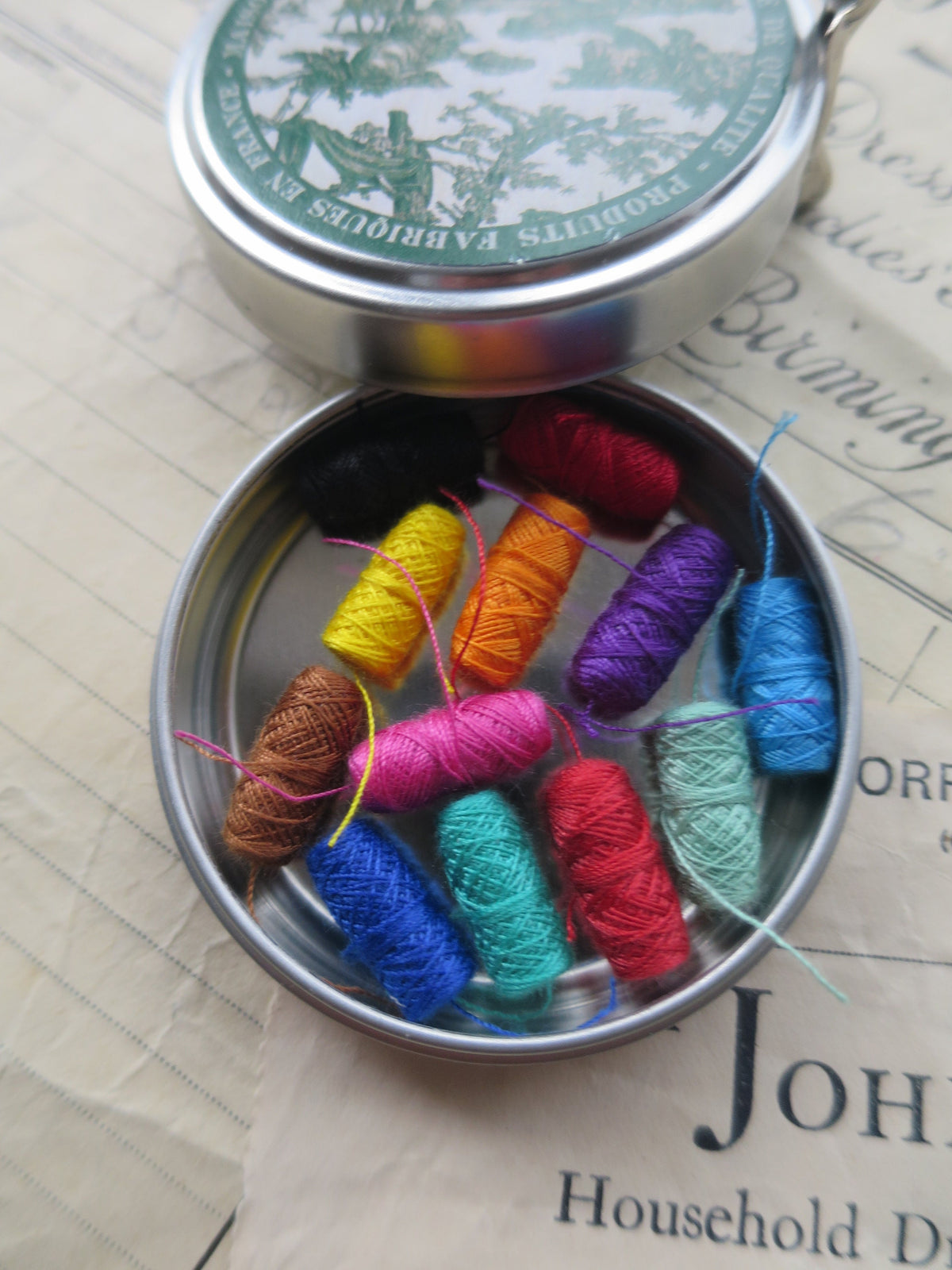 Mini Cocoons Sajou Tins of Mini Thread Cocoons – Penelope Textiles Ltd