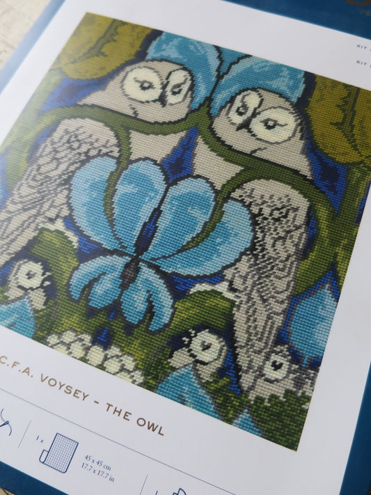 V&A CFA Voysey The Owl Cushion Front Tapestry Kit