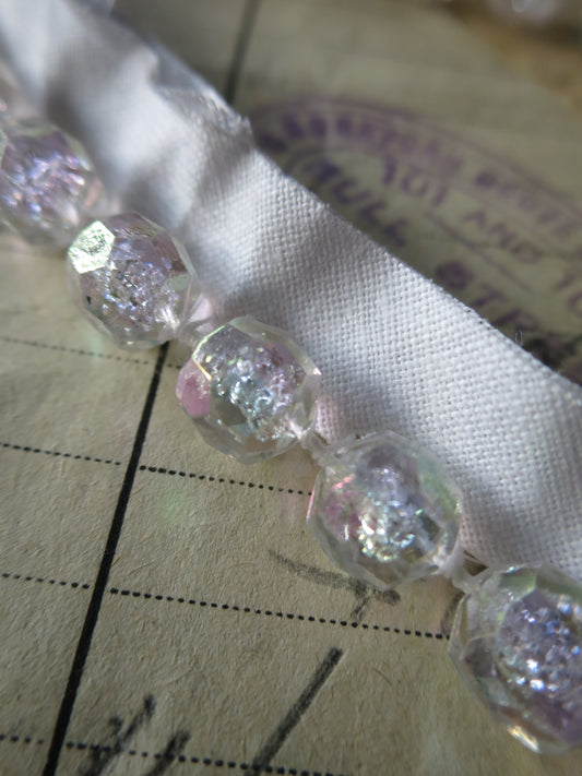 Iridescent Glass Beaded Trim