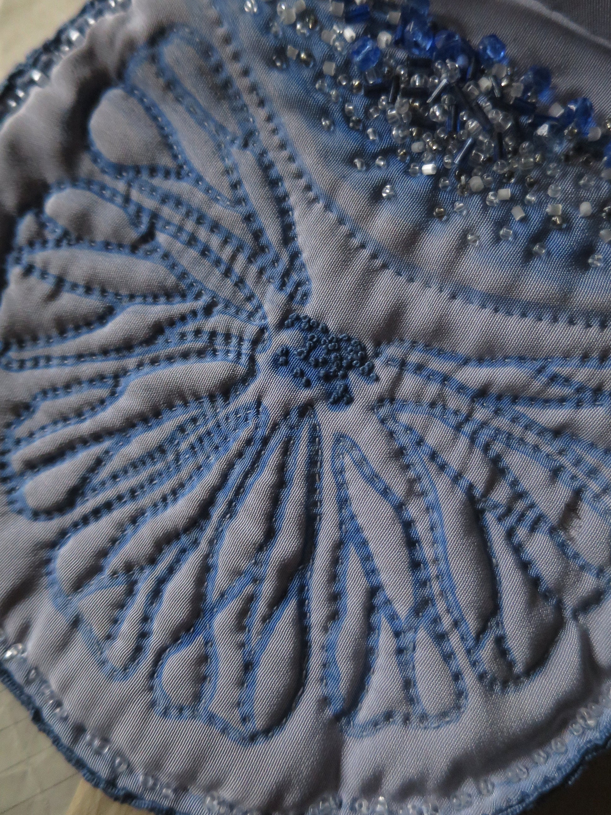 Vintage 1970's Evening Bag- Beading & Hand Embroidery