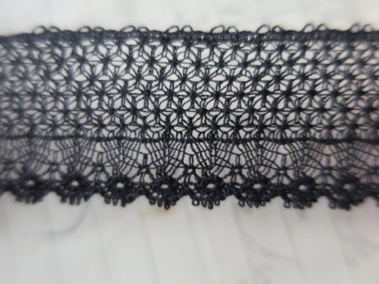 Black English Nottingham Lace- Delicate Lace- 2.7 cm