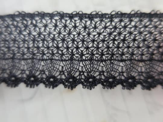 Black English Nottingham Lace- Delicate Lace- 2.7 cm