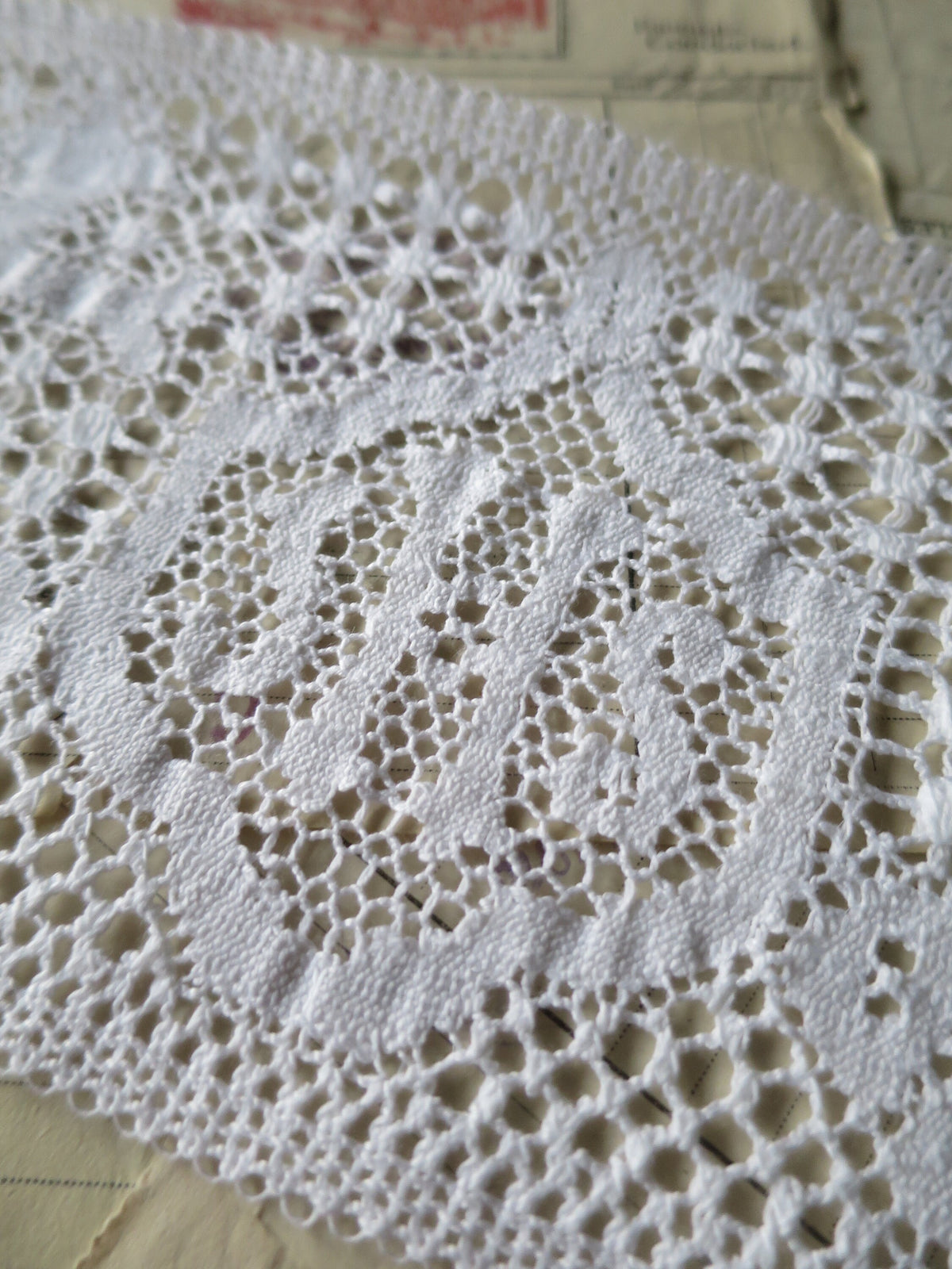 Ecclesiastical Pattern White White English Nottingham Cluny Lace- Liturgical Ecclesiastical- Insert ...