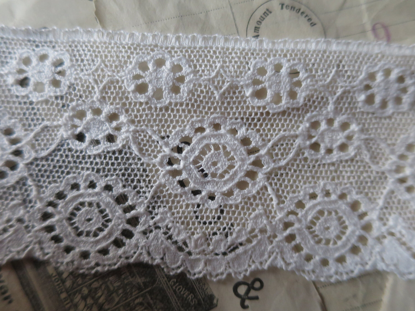 Off White English Nottingham Lace- Broderie Anglaise- 5.5 cm