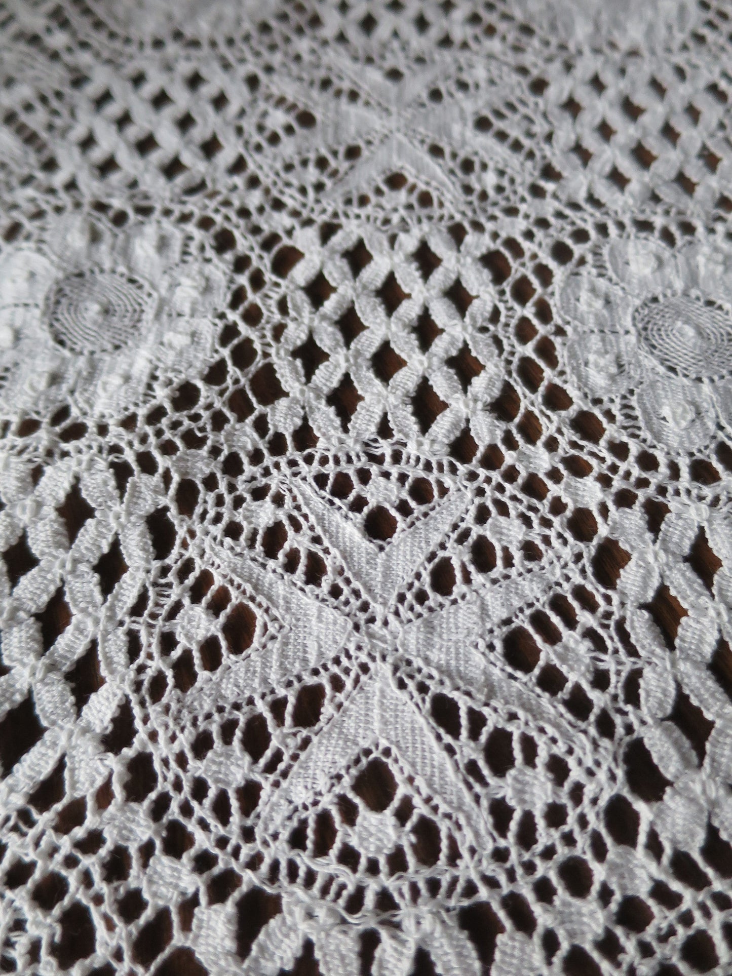 White English Nottingham Liturgical Ecclesiastical Lace Fabric- 140 cm Wide- Sold by the 1/2 Meter