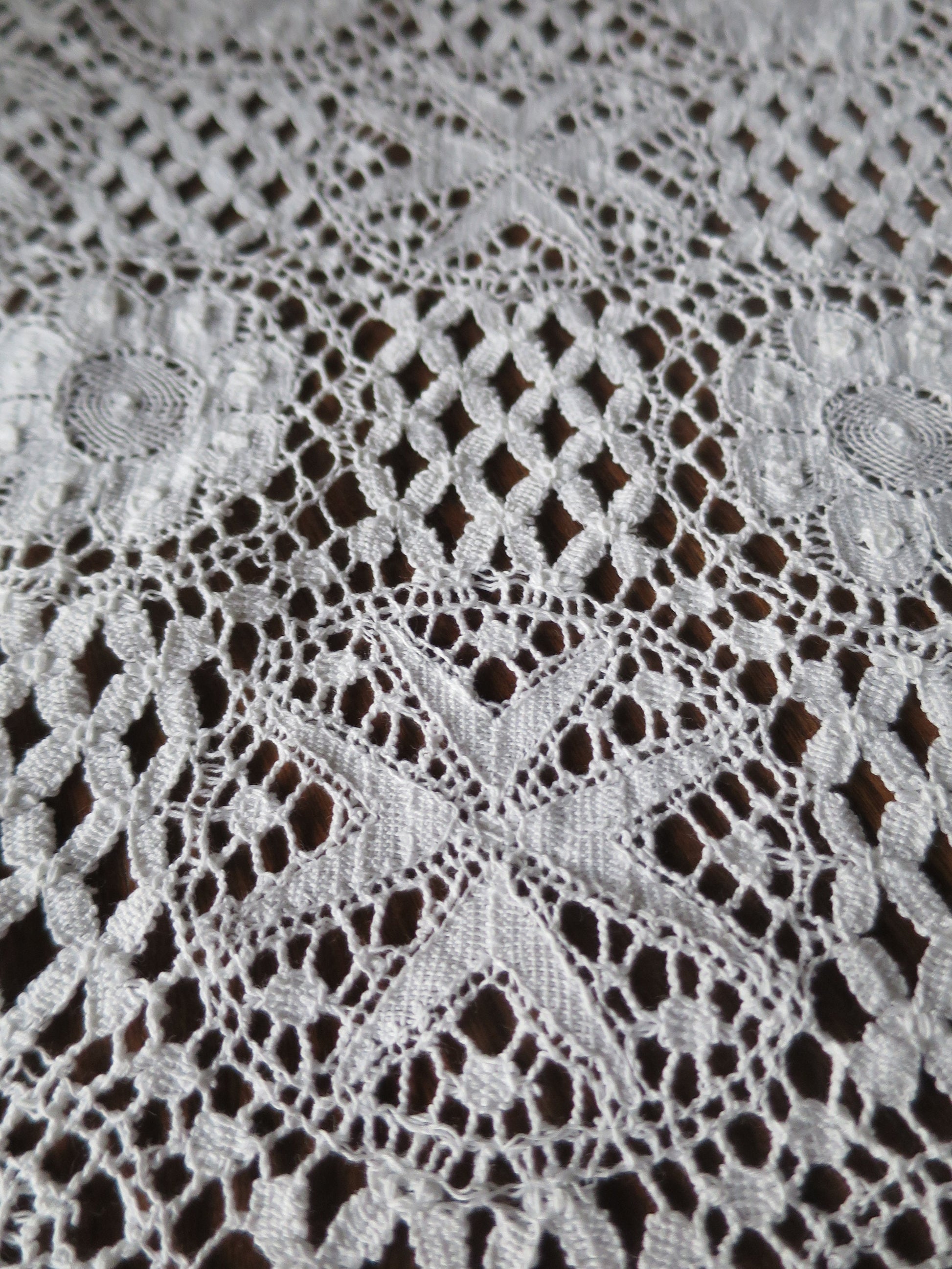 White English Nottingham Liturgical Ecclesiastical Lace Fabric- 140 cm Wide- Sold by the 1/2 Meter