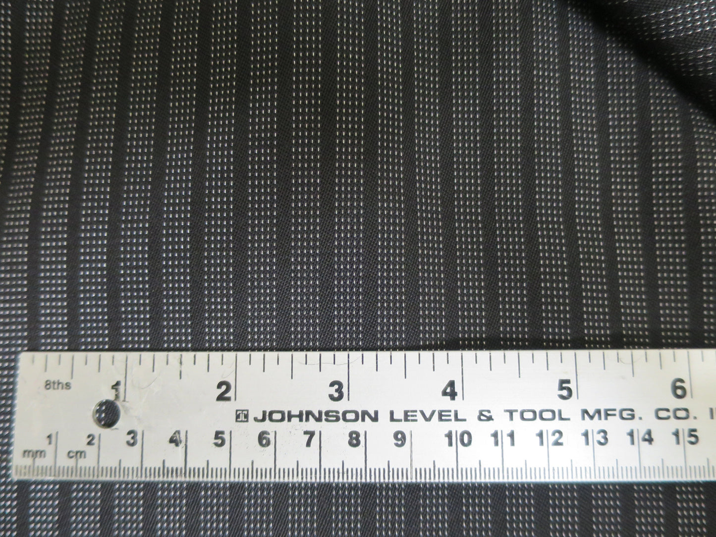Striped 'Running Stitch' Effect Wool Fabric- By the Meter