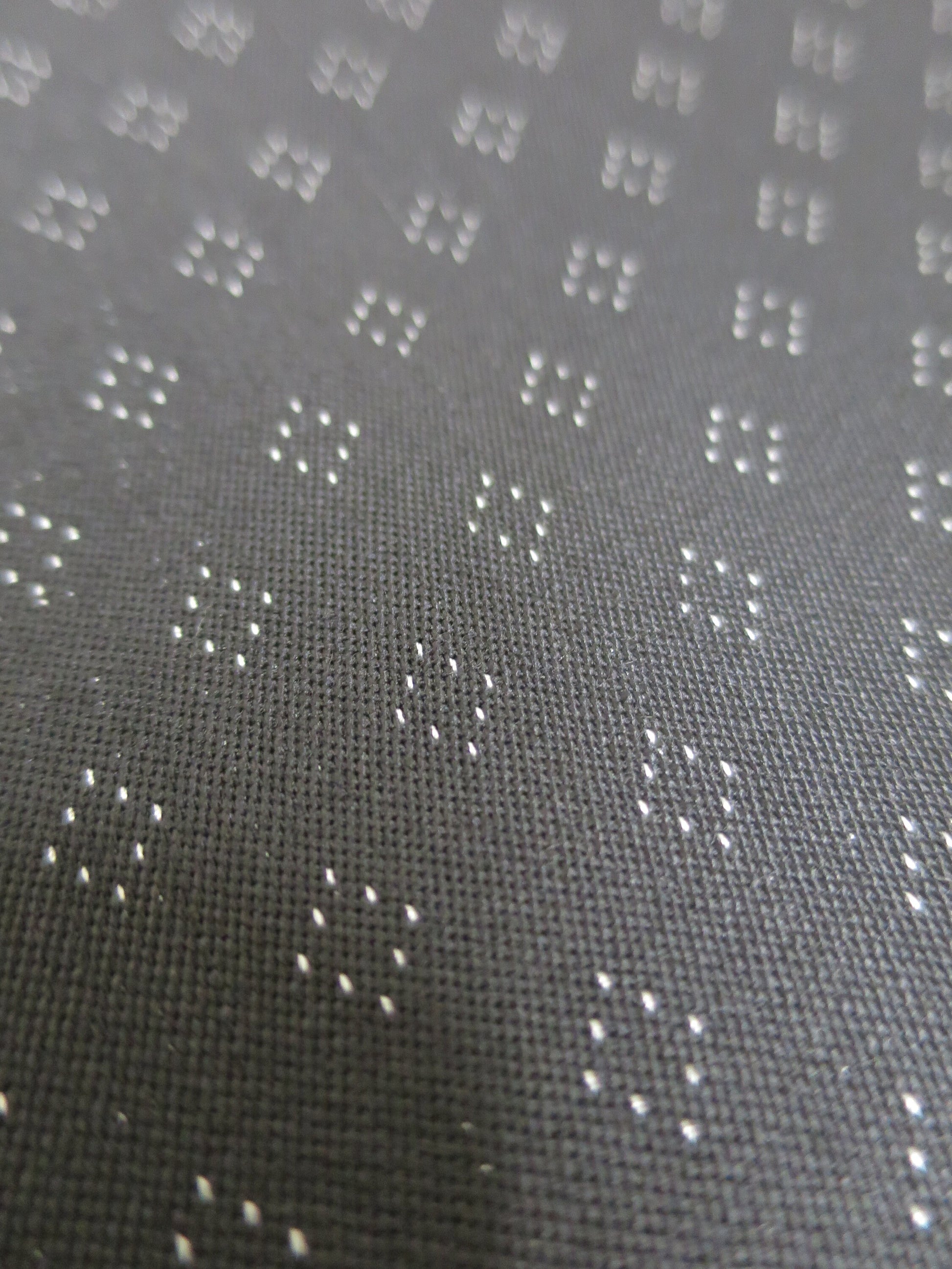 Reversible Birdseye/ Patterned Stripe Wool Fabric- By the Meter