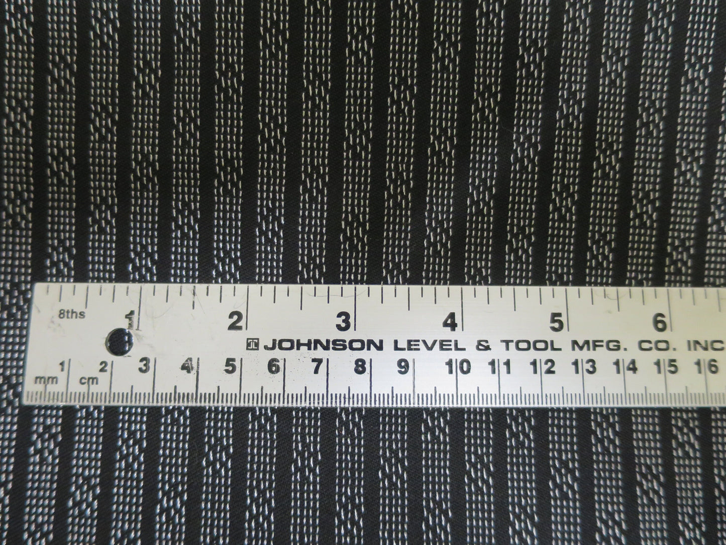 Reversible Birdseye/ Patterned Stripe Wool Fabric- By the Meter